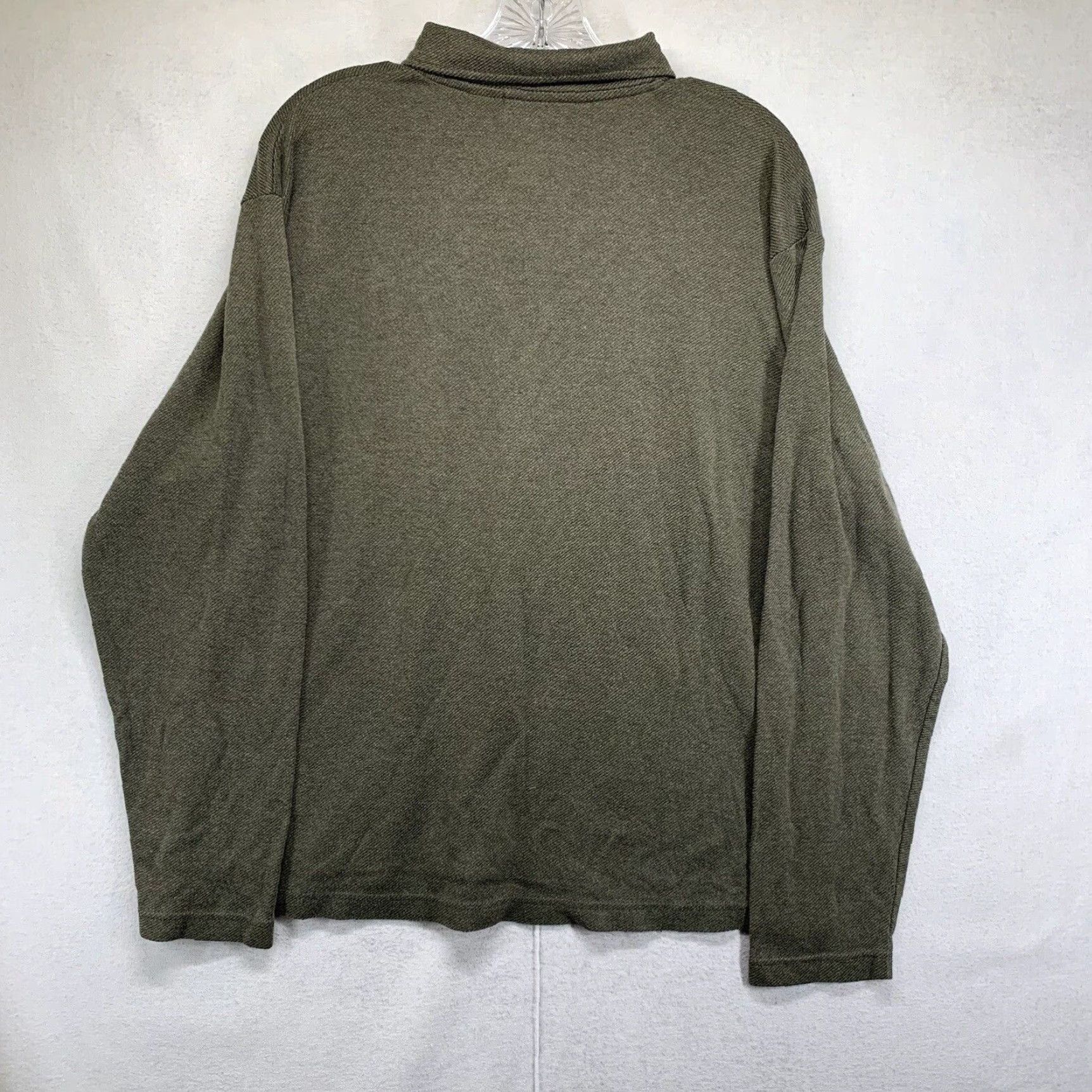 Liz Claiborne VINTAGE Claiborne Men’s Henley Shirt Long Sleeve Cotton Knit Olive Green Large Casual All Seasons Size US L / EU 52-54 / 3 - 2 Thumbnail