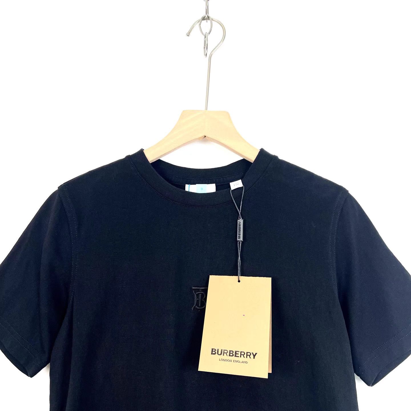Burberry Burberry Black Embroidered Logo Short Sleeve T-Shirt K12 Size US XXS / EU 40 - 3 Thumbnail