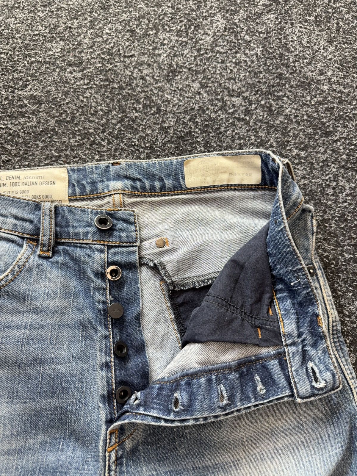 Diesel Diesel D-Fetar Distressed Denim Jeans Light Wash Size US 28 / EU 44 - 10 Thumbnail