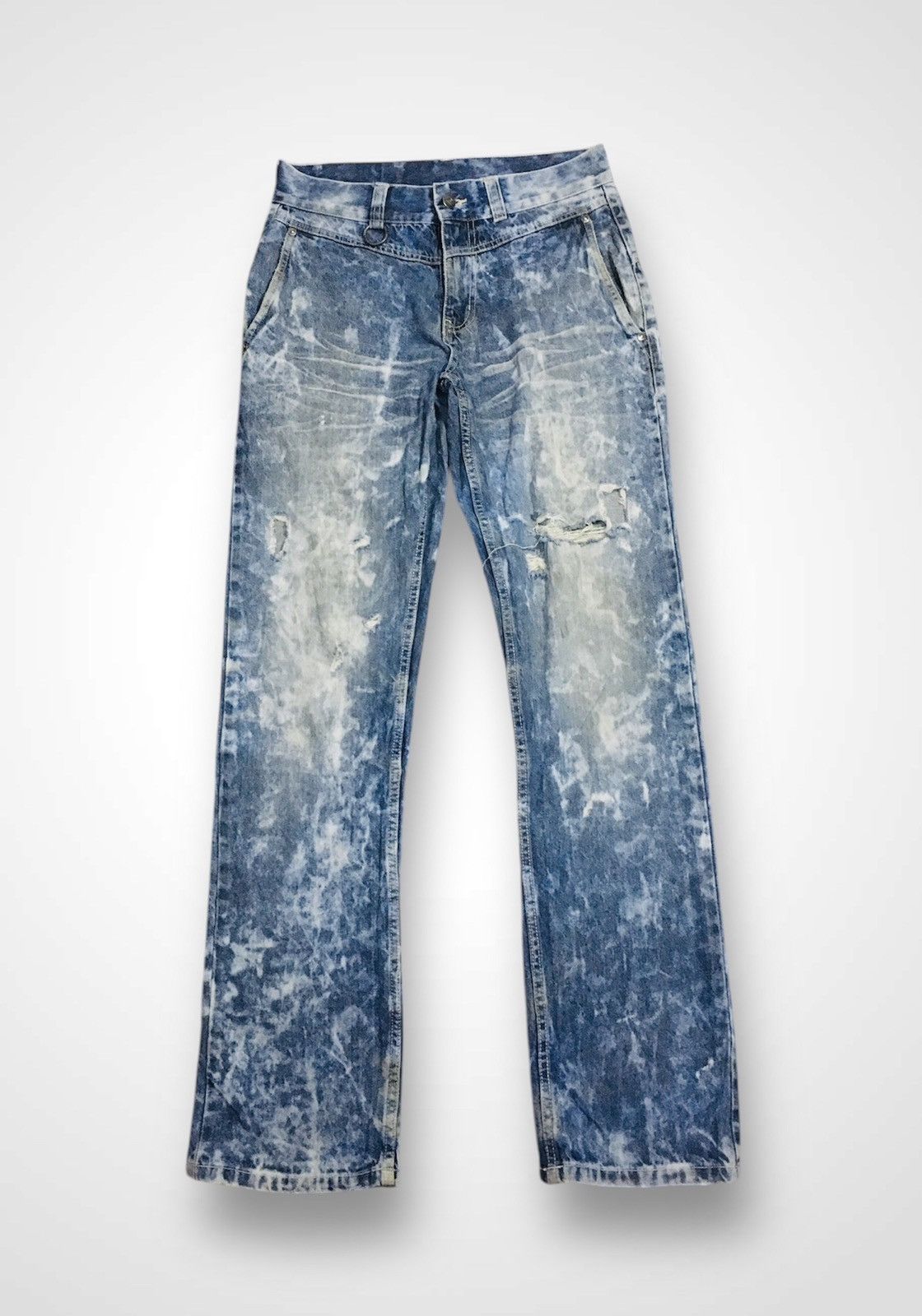 Japanese Brand Anti Label Acid Wash Jeans (16) Size US 30 / EU 46 - 1 Thumbnail