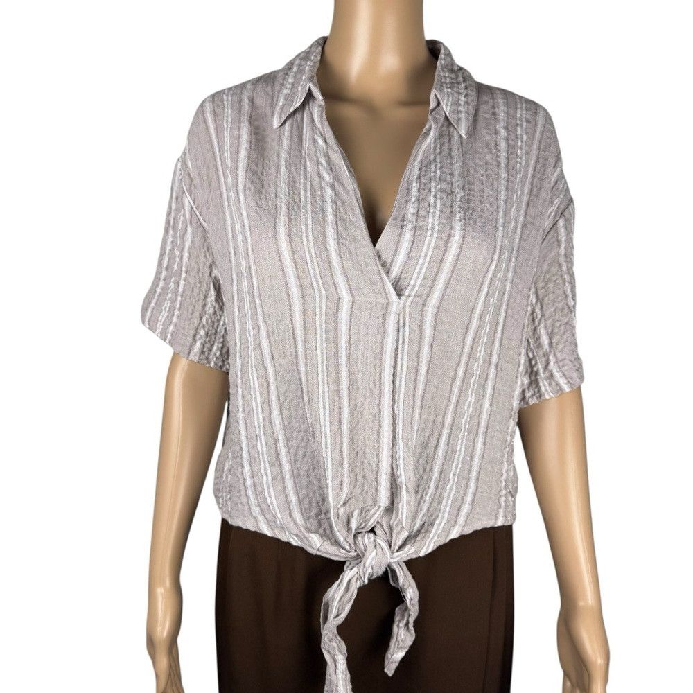 Other NWT New Jane and Delancey Textured Rayon Stripe Short Sleev Size S / US 4 / IT 40 - 1 Thumbnail