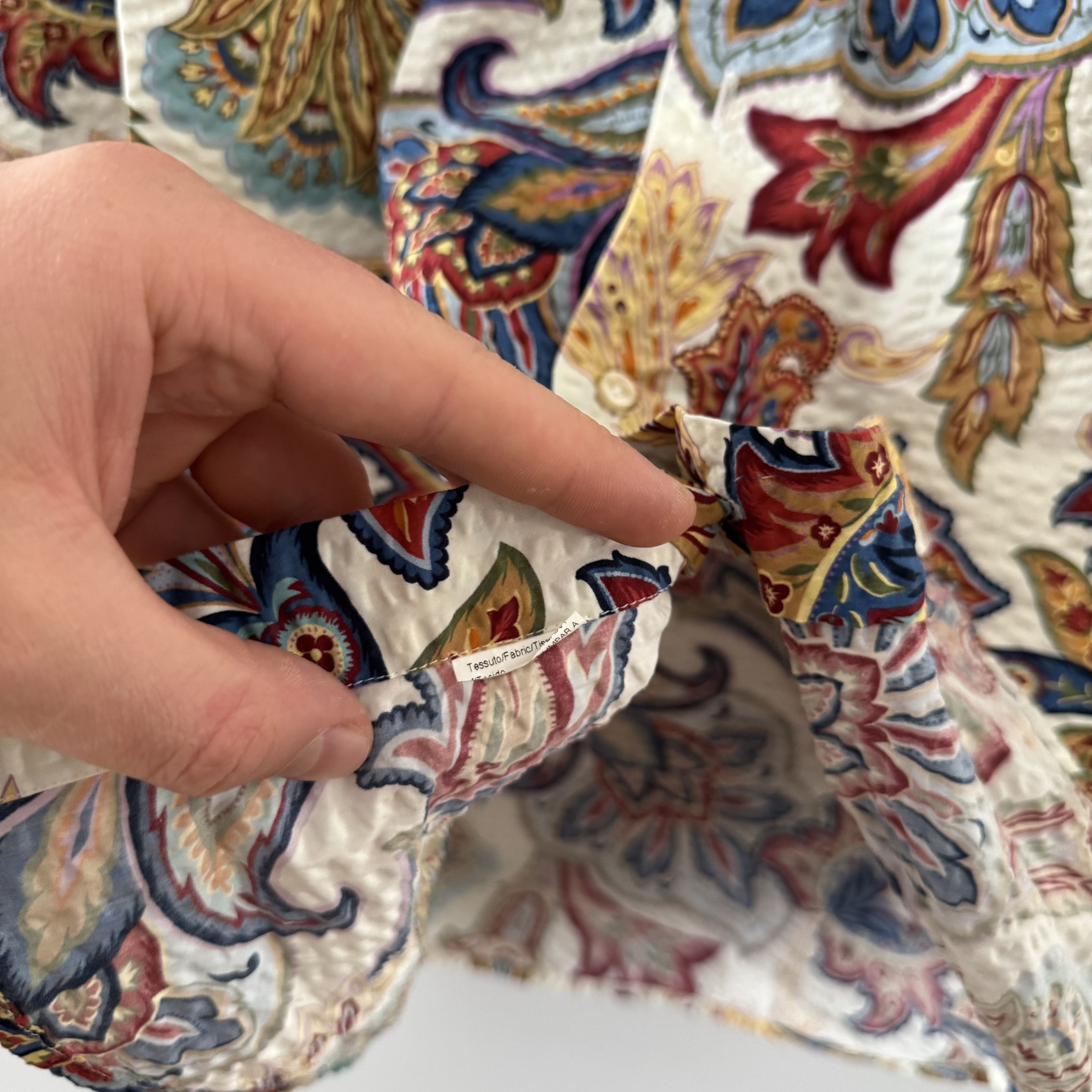 Brian Dales Men's Brian Dales Designer Italy Paisley Waffle Shirt Size US M / EU 48-50 / 2 - 10 Thumbnail