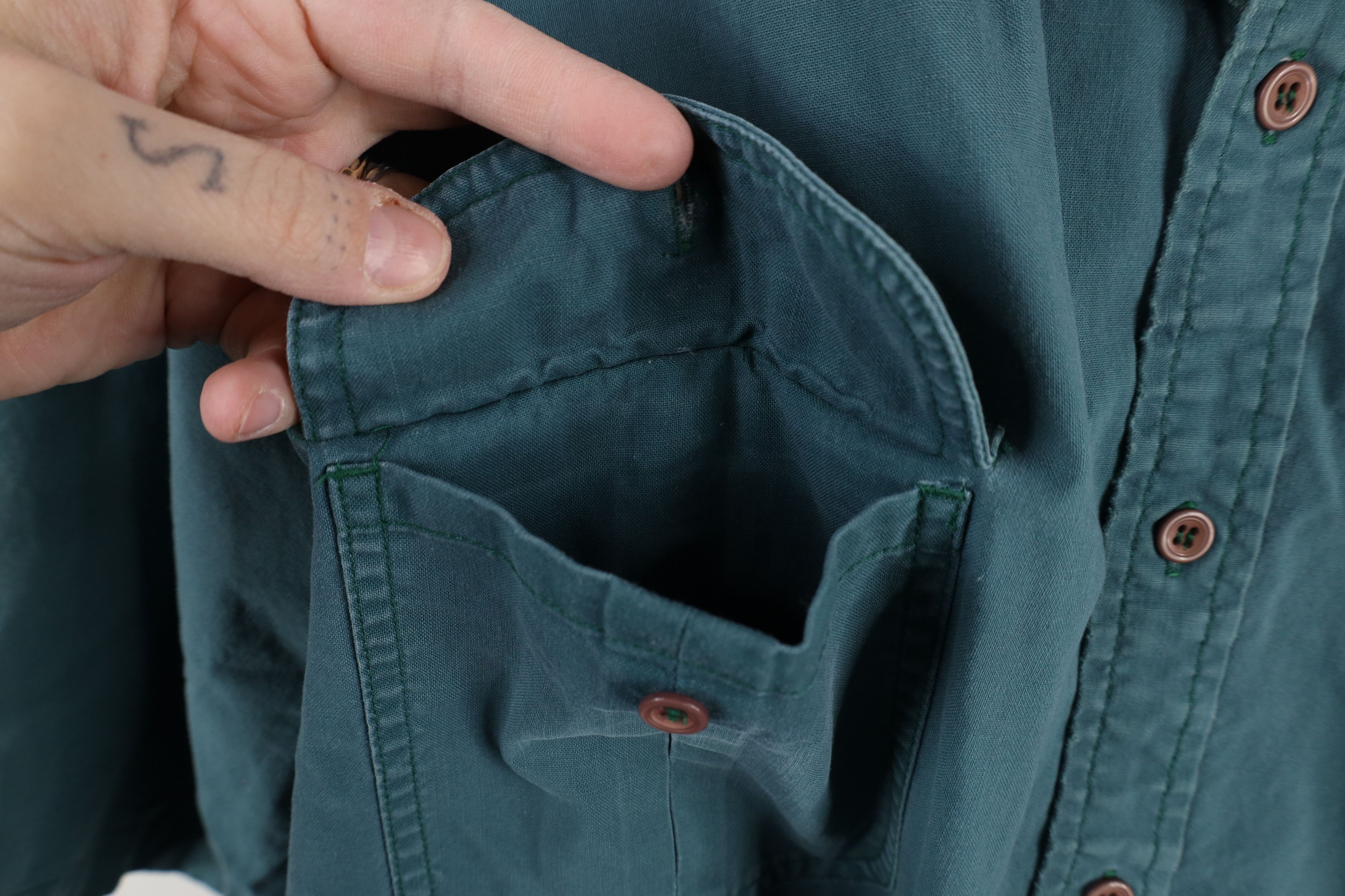 Cabelas × Vintage Vintage 90s Cabelas Bush Short Sleeve Button Shirt Green Size US XL / EU 56 / 4 - 5 Thumbnail