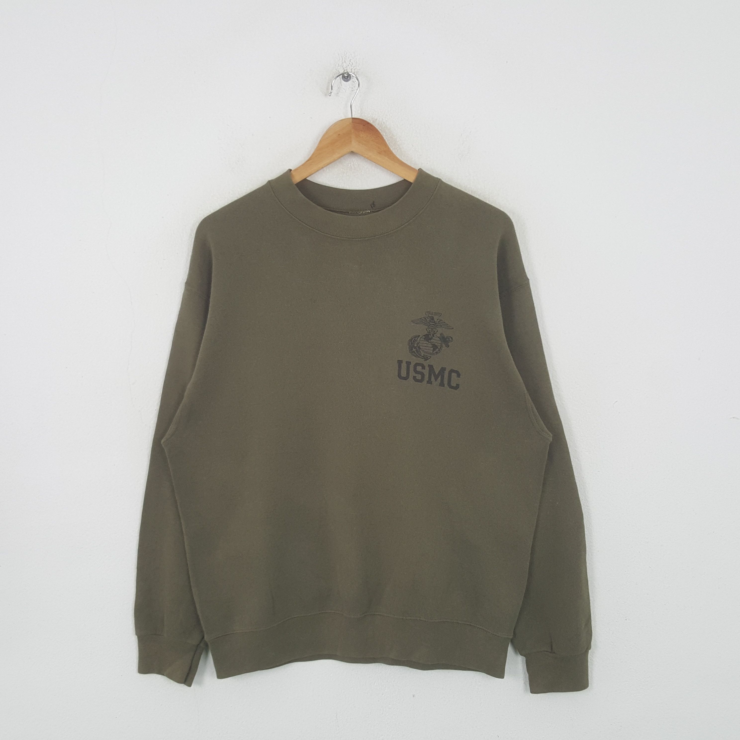Vintage Vintage 90's USMC American Marine Military Sweatshirt RR9 Size US M / EU 48-50 / 2 - 1 Thumbnail