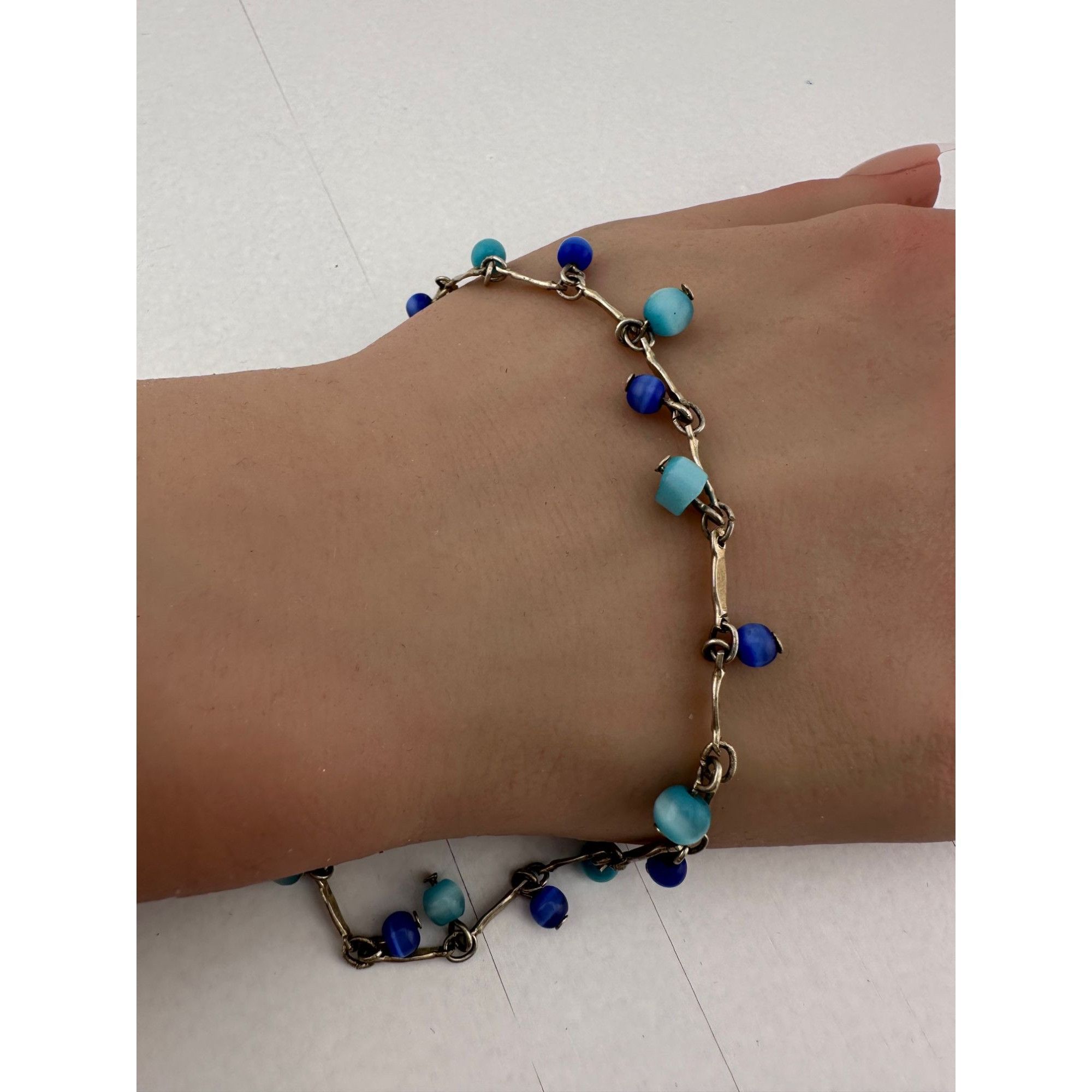 Other Womens Blue Bead Charm Bracelets/Anklets (2) with Clasps Size ONE SIZE - 14 Thumbnail