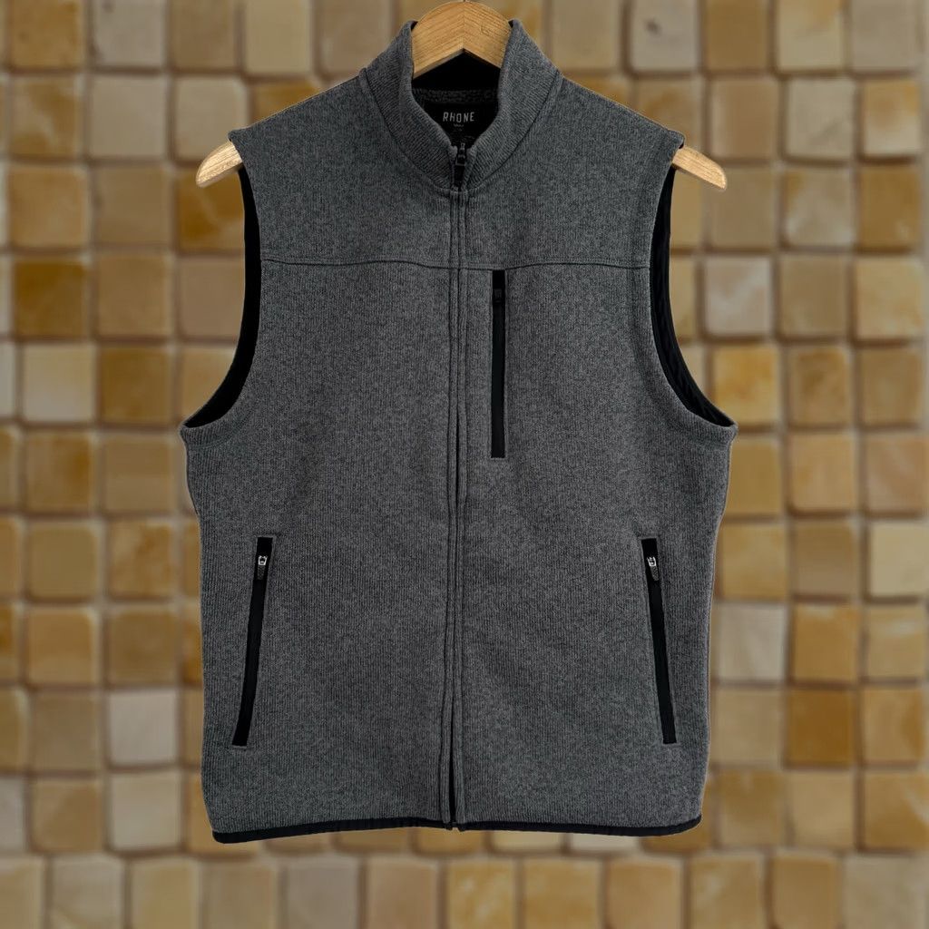 Rhone Rhone Vest Mens Small Gray Fleece Full Zip Sleeveless Jacket Outdoor Pockets Size US S / EU 44-46 / 1 - 1 Thumbnail