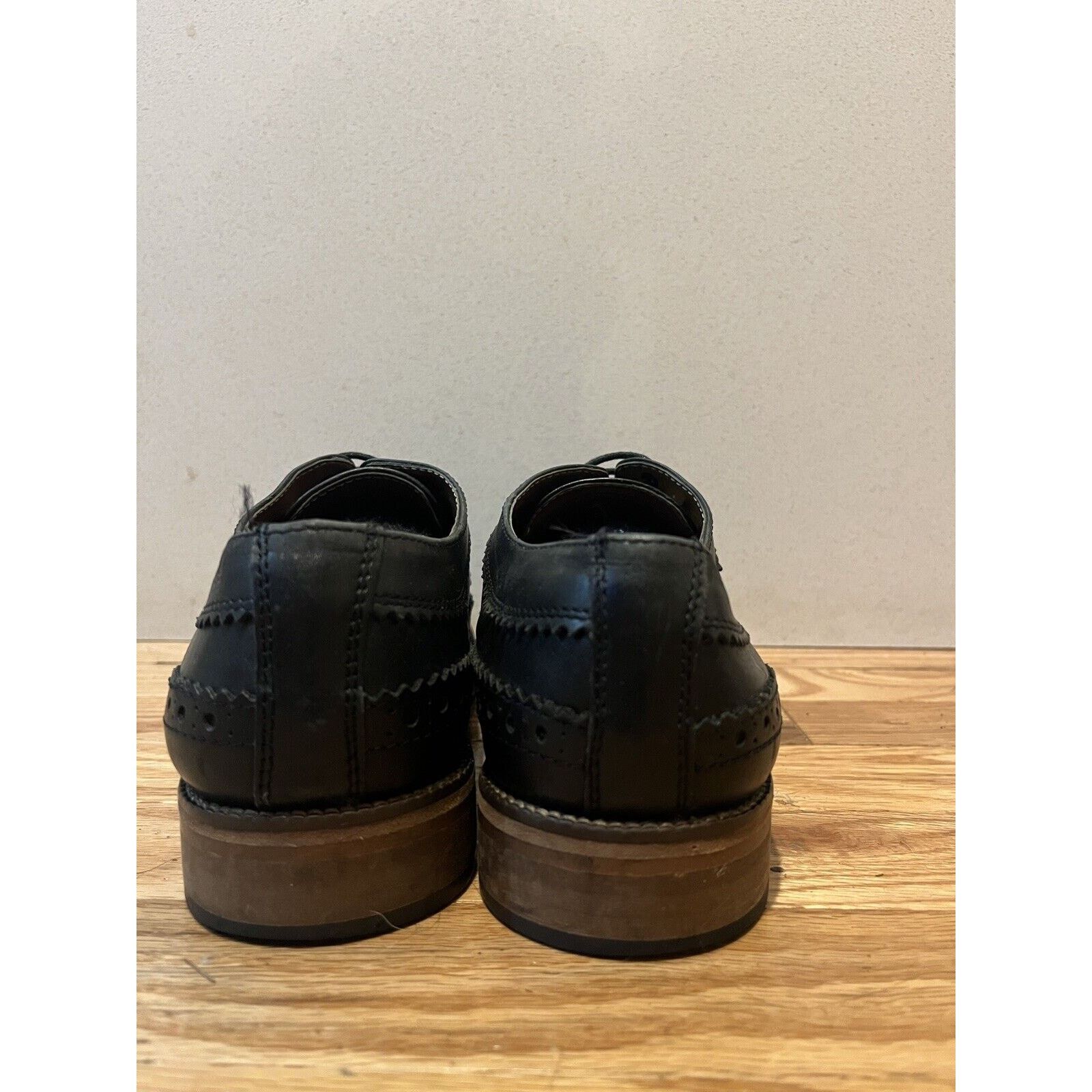 Topman Men’s Real Leather Brogues Black Shoes US 10 Size US 10 / EU 43 - 8 Thumbnail