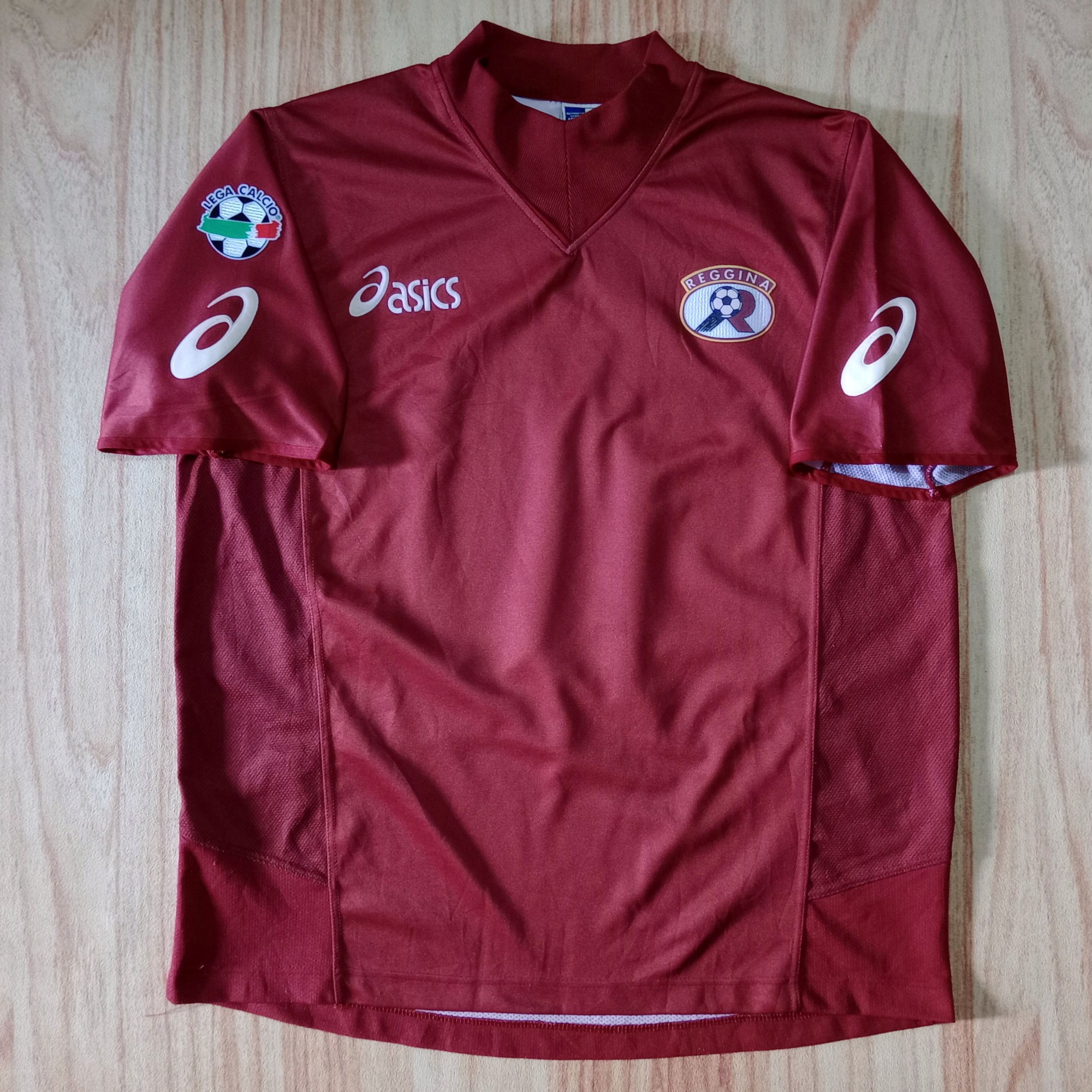 image of Asics x Soccer Jersey Reggina Calcio 2003-2004 Home Jersey Shunsuke Nakamura 10 in Maroon (Size Sma