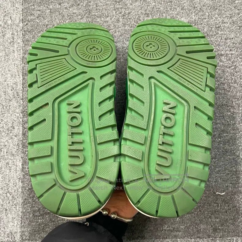 Louis Vuitton Louis Vuitton Green Little Fat Ding Casual Board Shoes Size US 8 / EU 41 - 4 Thumbnail