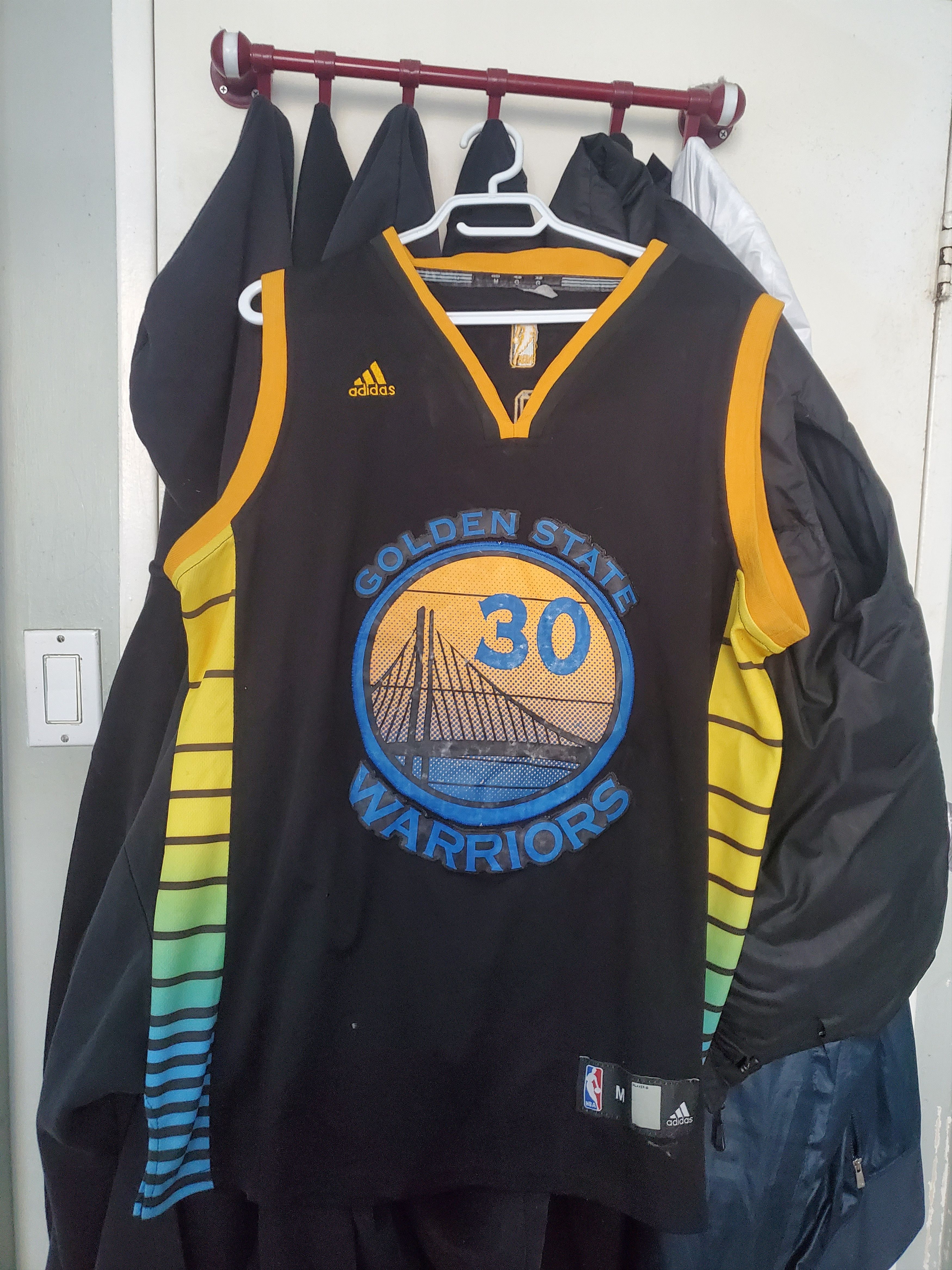 Adidas NBA Golden State Warriors Stephen Curry Black Medium Jersey Size US M / EU 48-50 / 2 - 2 Thumbnail