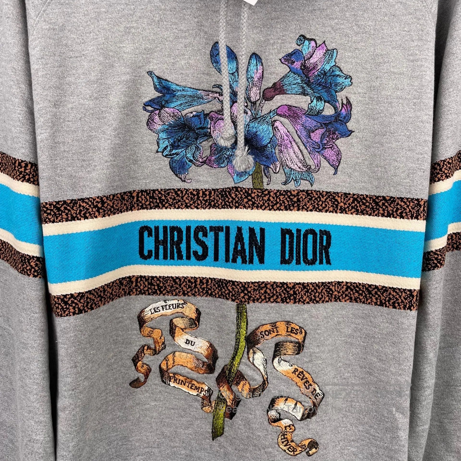 Dior Dior Embroidered floral letter logo hooded sweater dress| Size US M / EU 48-50 / 2 - 3 Thumbnail