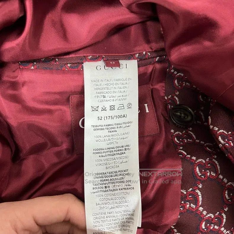 Gucci gucci double g print wool suit jacket. Size US L / EU 52-54 / 3 - 6 Thumbnail