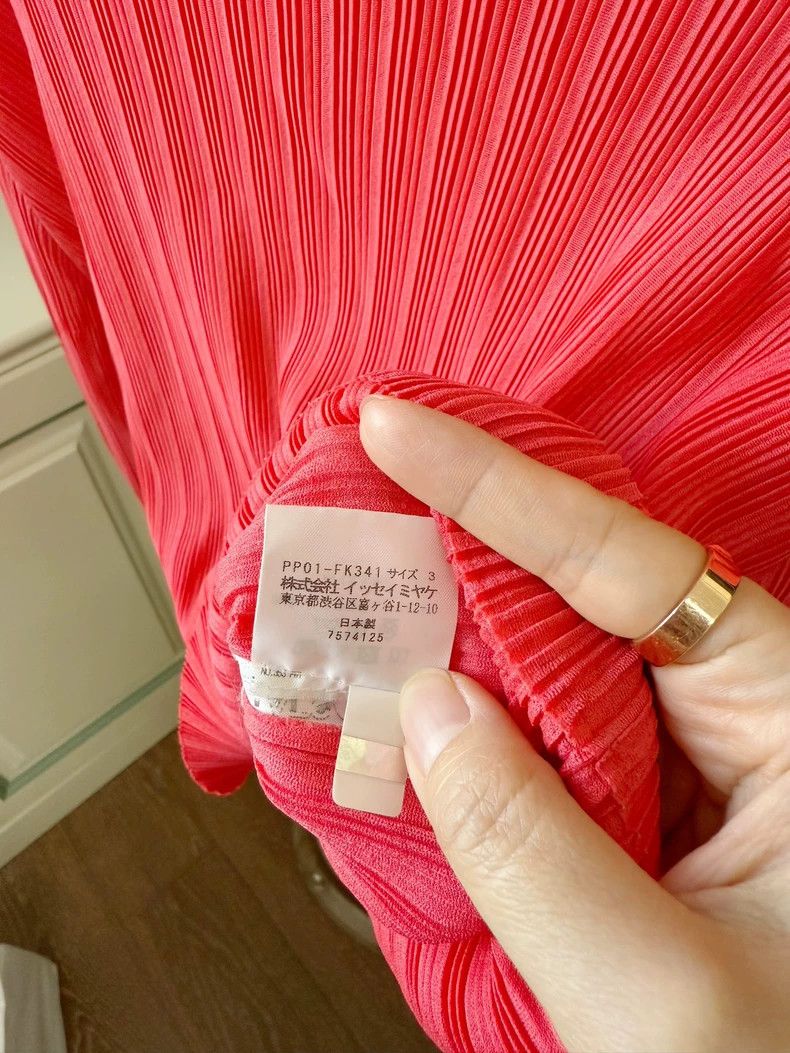 Issey Miyake Issey Miyake size:3 Orange-red ribs, high neck and long sl Size S / US 4 / IT 40 - 4 Thumbnail