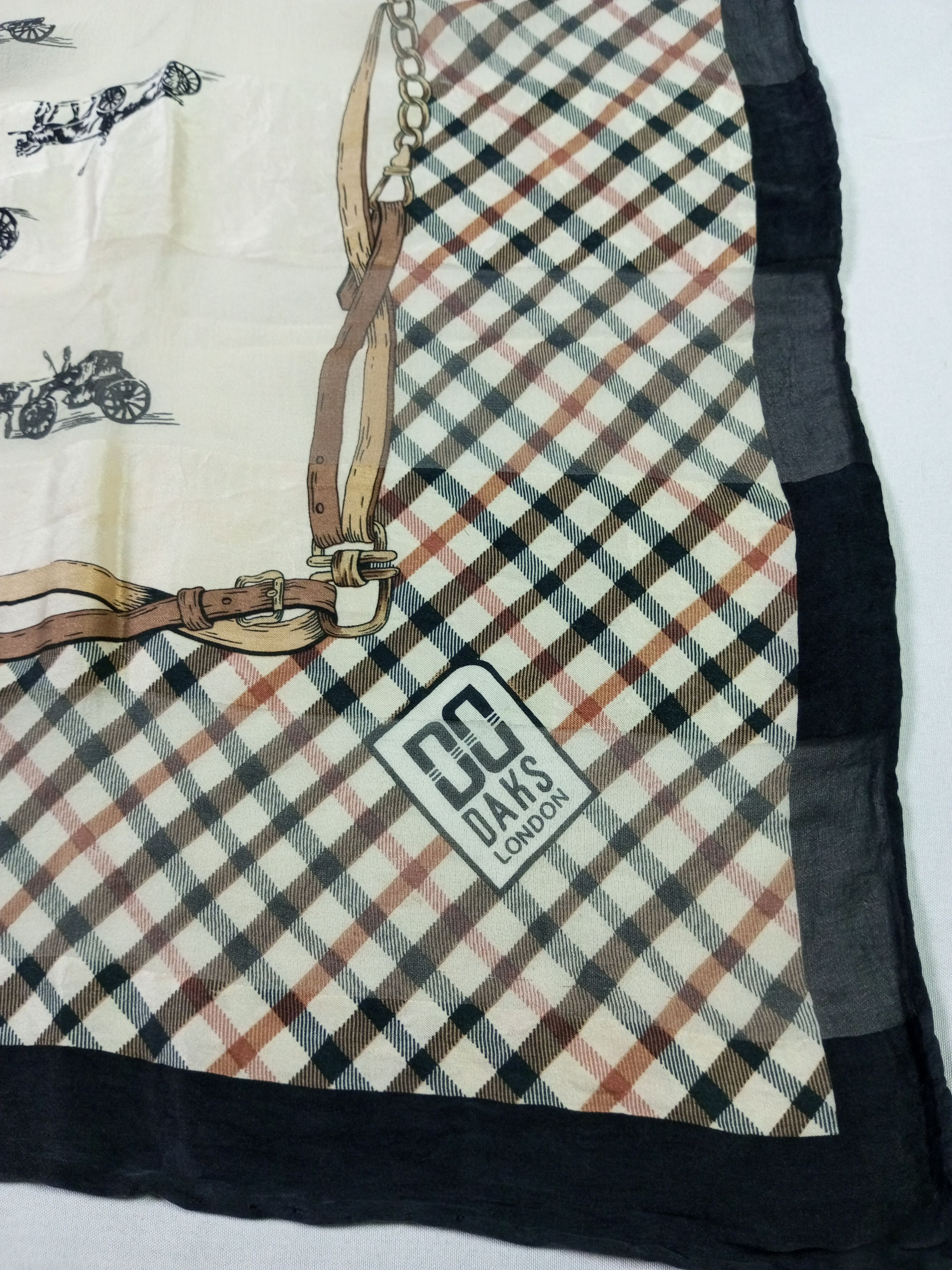 DAKS × Vintage Vintage Daks London Silk Scarf Size ONE SIZE - 9 Thumbnail
