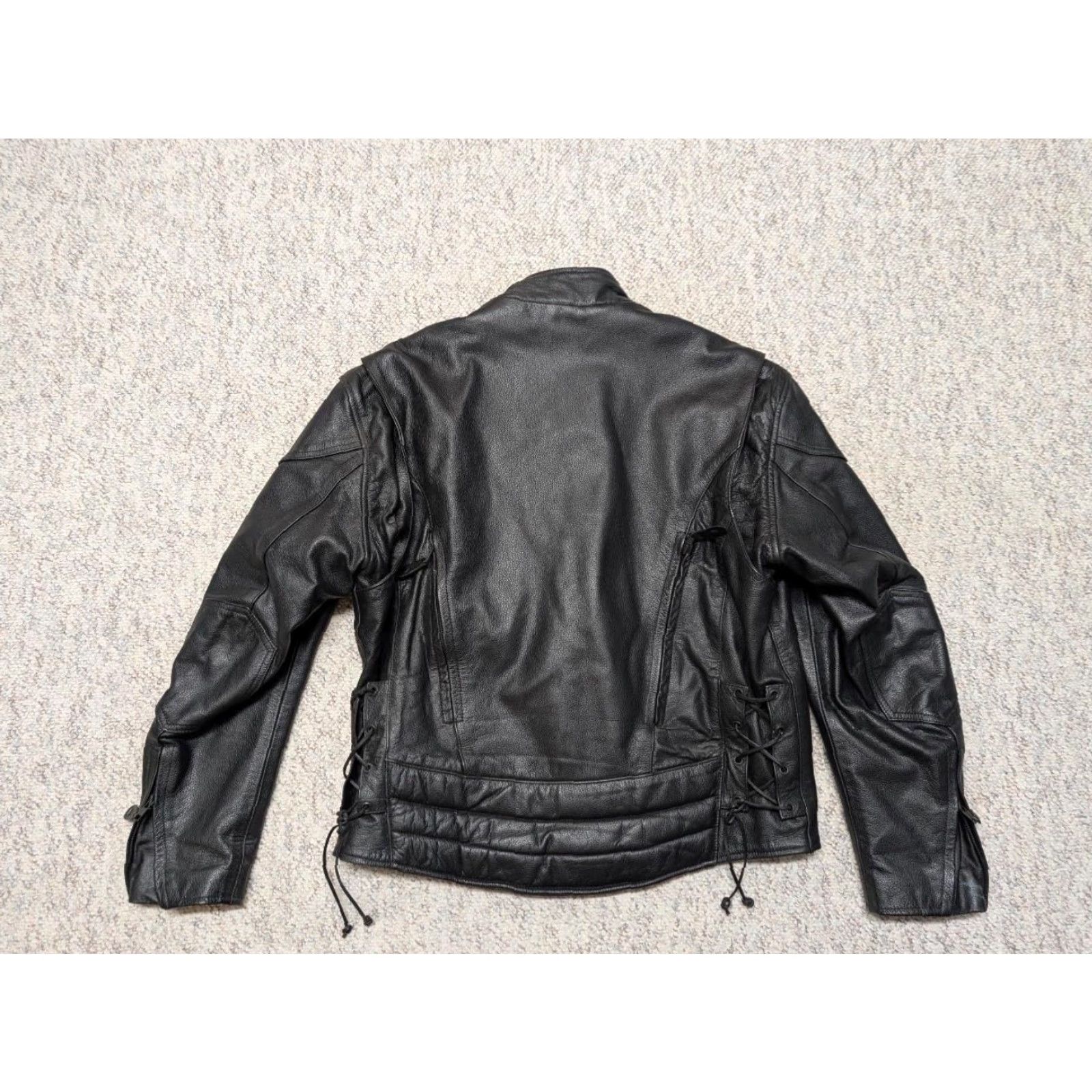 Vintage VINTAGE Raider Motorcycle Jacket L Black Leather Venting 1990s Cafe Racer Mens Size US L / EU 52-54 / 3 - 2 Thumbnail