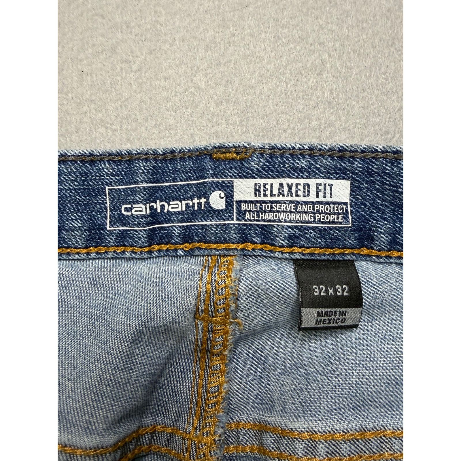 Carhartt Carhartt Relaxed Fit Jeans Men’s 32x32 Light Wash Straight Size US 32 / EU 48 - 4 Thumbnail