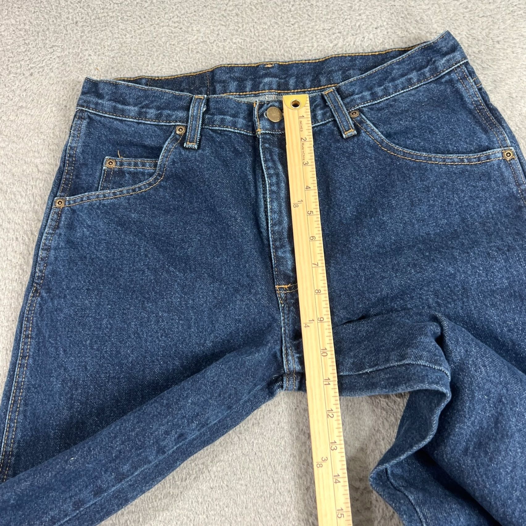 Wrangler Wrangler Jeans Mens 32x30 Regular Fit Straight Leg Blue Denim Workwear Rodeo Wrangler 96501MR Pants N/A Size US 32 / EU 48 - 4 Thumbnail