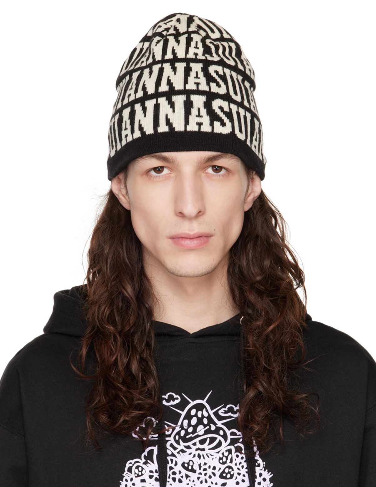 SSENSE Exclusive Black Logo Beanie