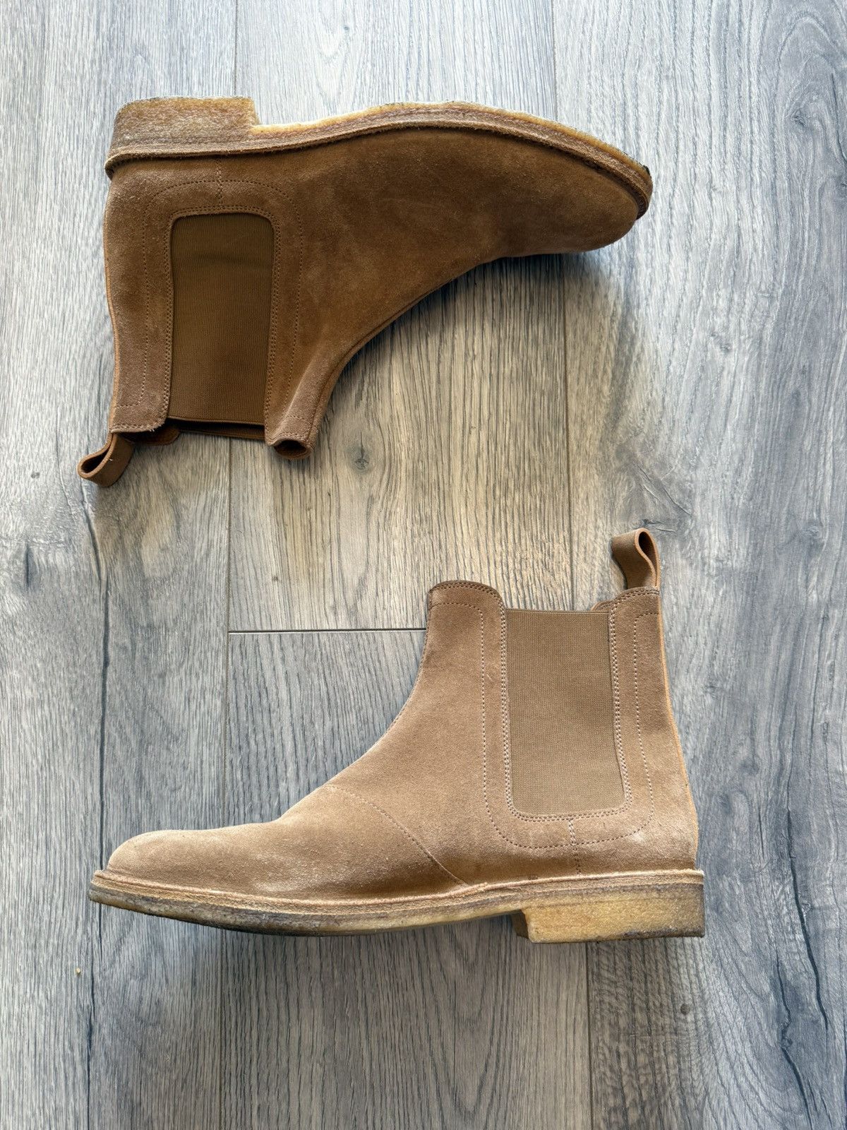 Bottega Veneta Tan Suede Chelsea Boots Size US 8 / EU 41 - 2 Thumbnail