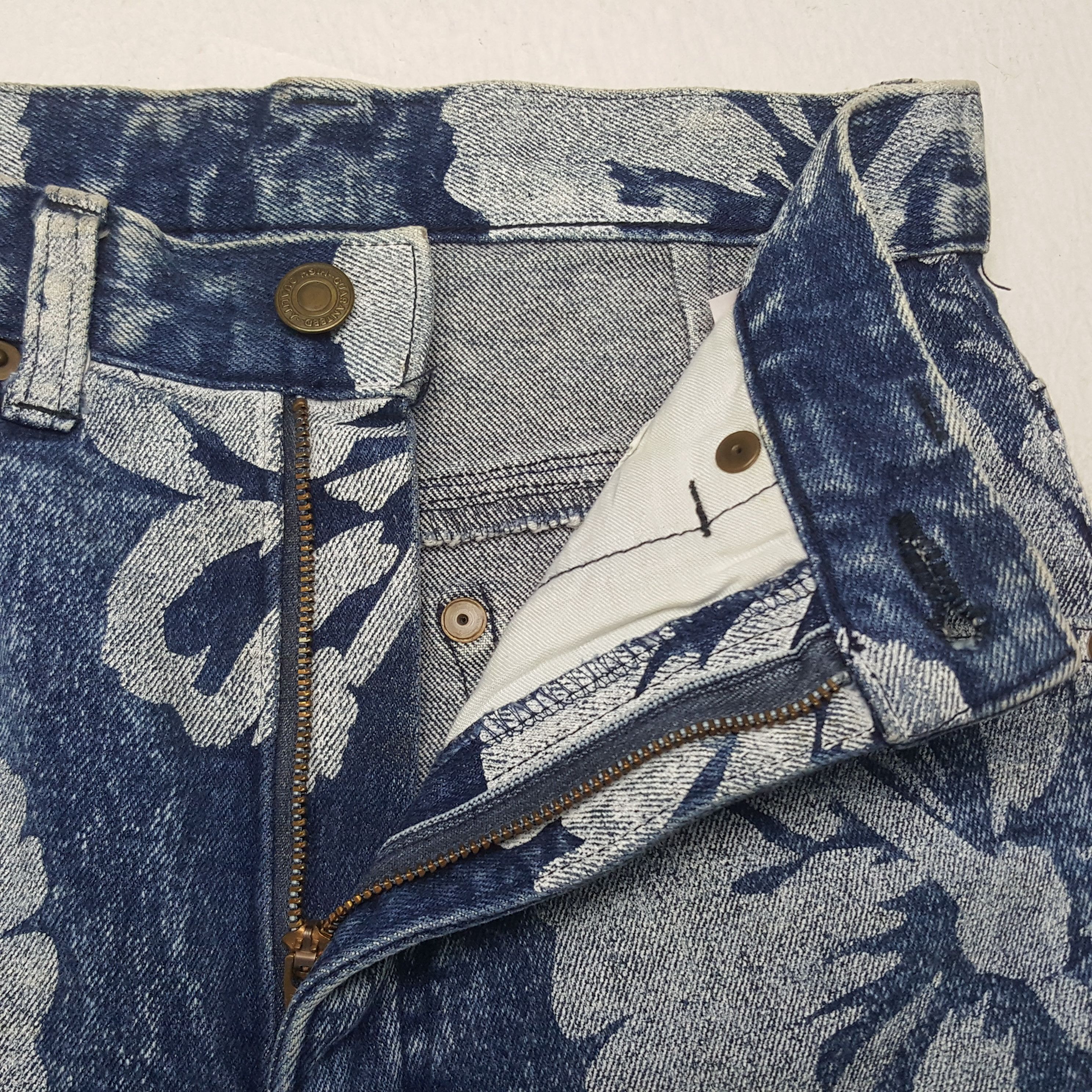 Japanese Brand × Vintage Vintage RYU Sports Fullprinted Denim Jeans Size 23" - 12 Thumbnail