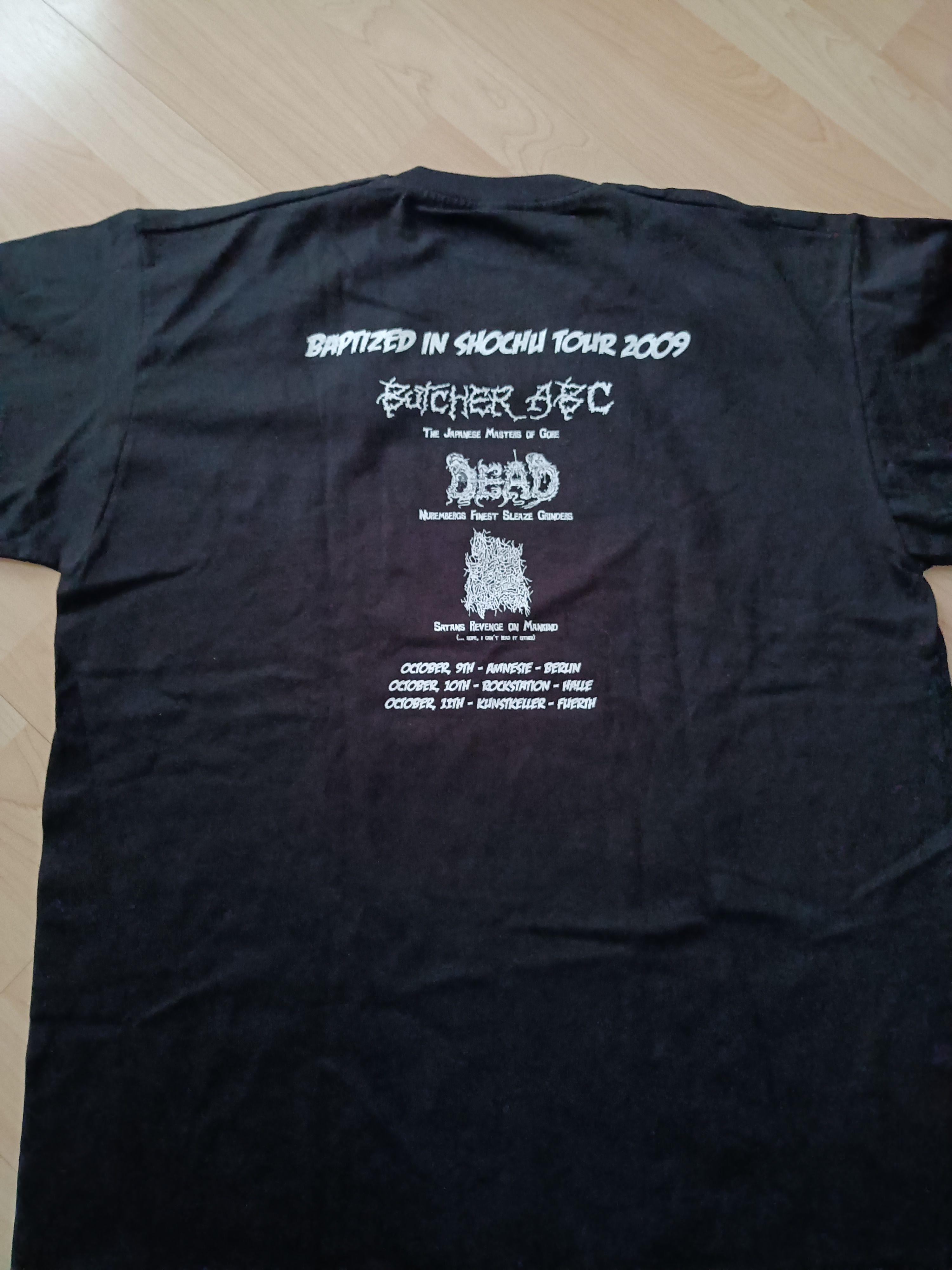 Band Tees Butcher ABC / Dead / S.R.O.M. "2009 german Tour" Death Grind Size US XL / EU 56 / 4 - 4 Thumbnail