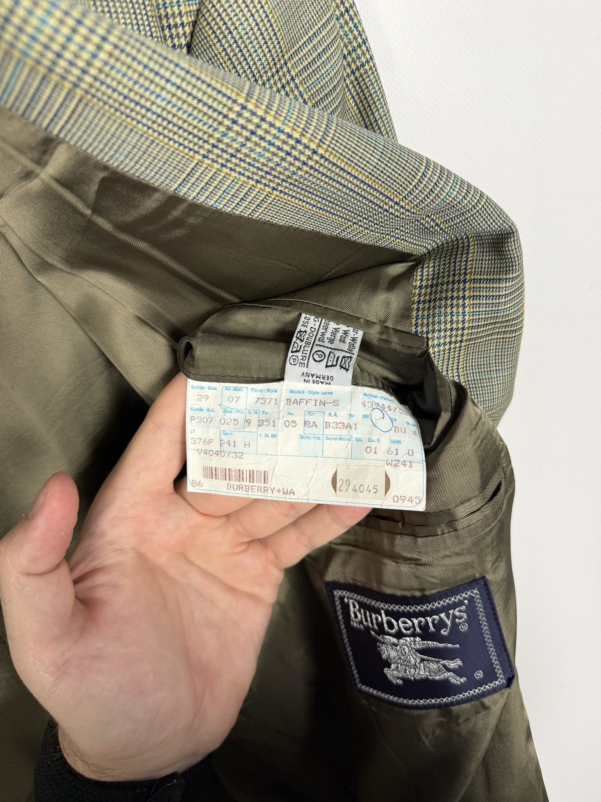 Burberry Burberry Vintage Blazer Jacket Wool Made in Germany Size 29 Size 36S - 10 Thumbnail