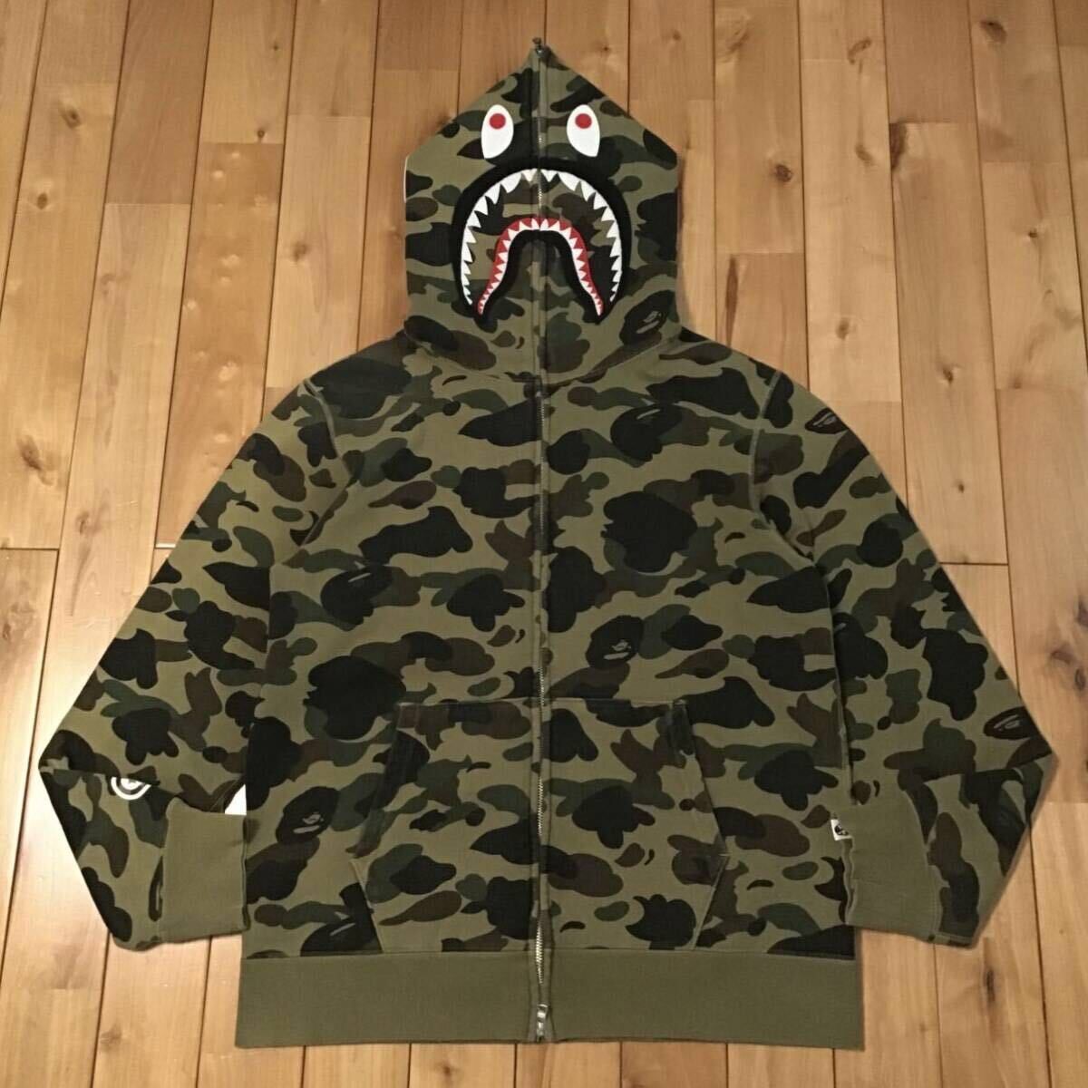 Bape BAPE 1st camo green shark full zip hoodie a bathing ape Size US XL / EU 56 / 4 - 1 Thumbnail