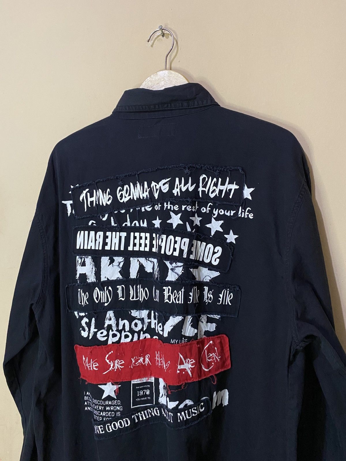 Le Grande Bleu (L.G.B.) 2000s Rare In The Attic Homme Punk Style Poem Button Shirt Size US XXL / EU 58 / 5 - 3 Thumbnail