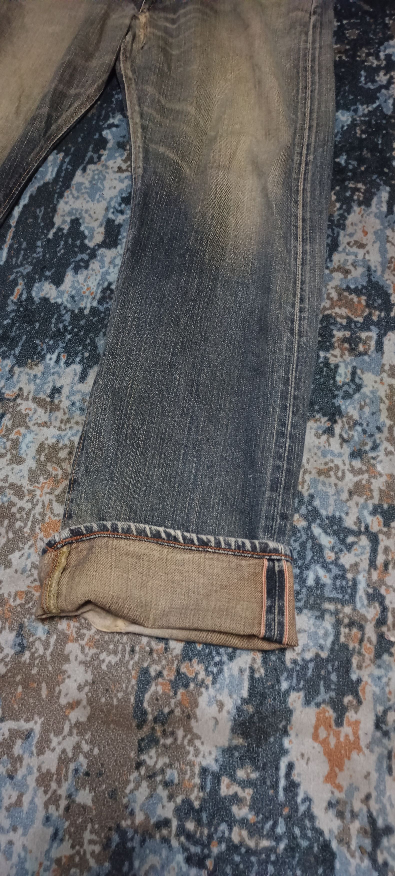 Edwin × If Six Was Nine × Japanese Brand Vintage💥Edwin 505 zx Orange Tag Selvedge Distresssed Size US 34 / EU 50 - 2 Thumbnail