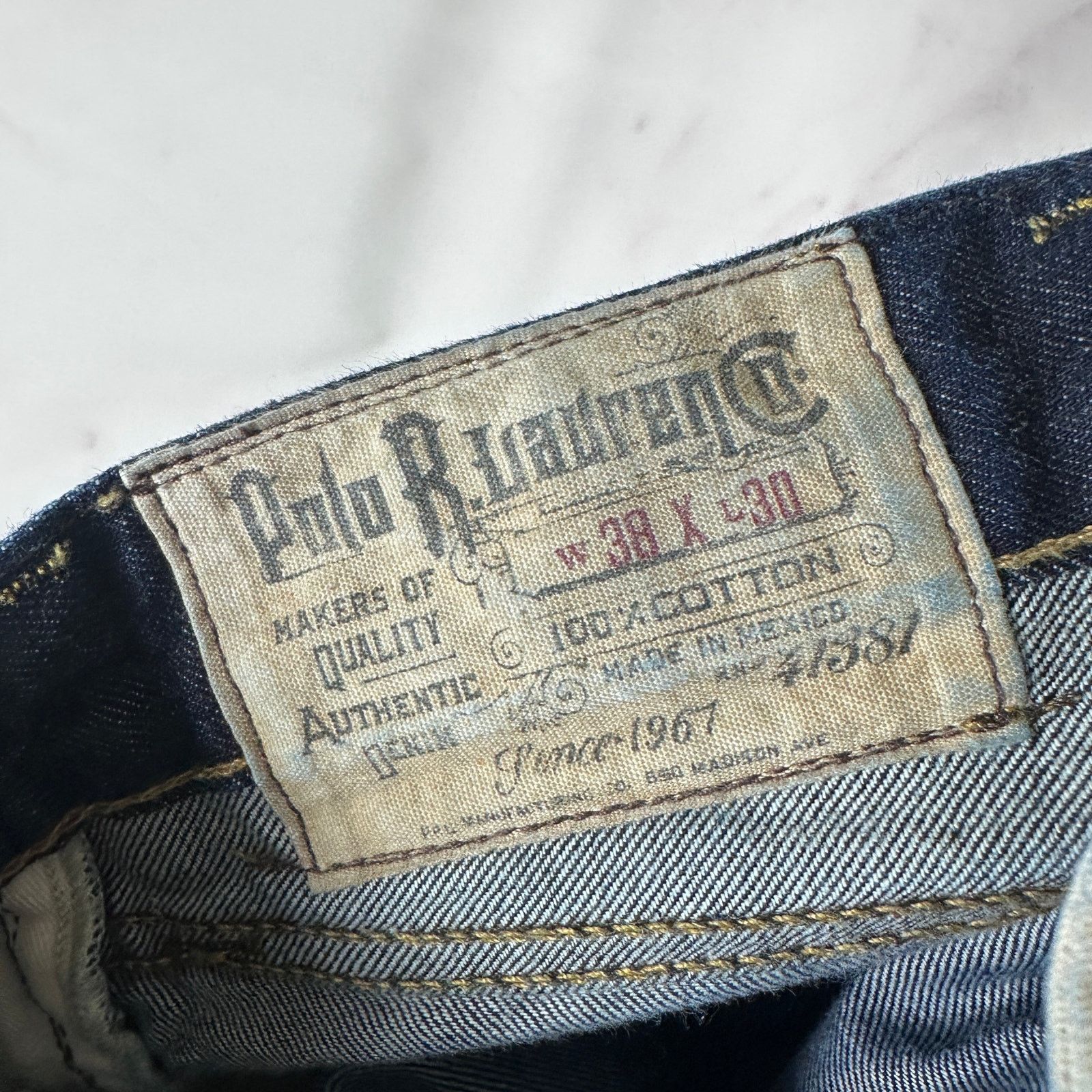 Polo Ralph Lauren PRL 867 Raw Selvedge Denim Size US 38 / EU 54 - 14 Thumbnail