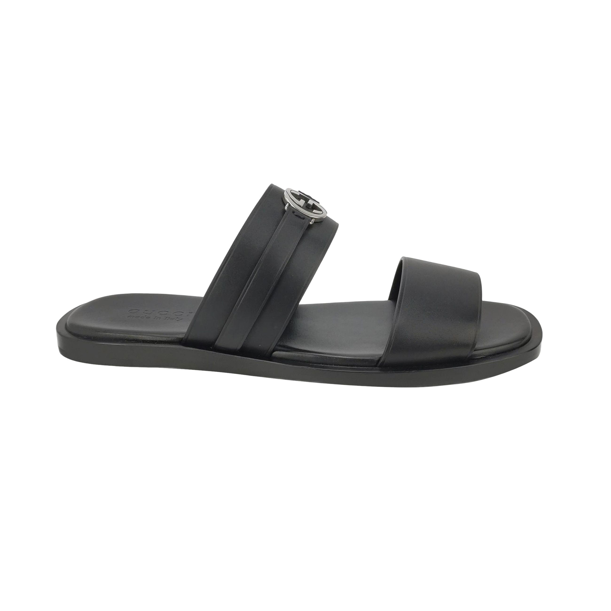Gucci Gucci Interlocking G Leather Slides 44 Size US 11 / EU 44 - 1 Thumbnail