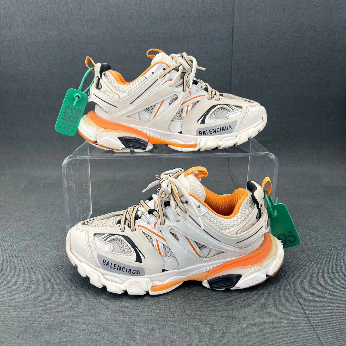 Balenciaga Balenciaga Track White Orange 37 Good Condition Size US 7 / IT 37 - 3 Thumbnail