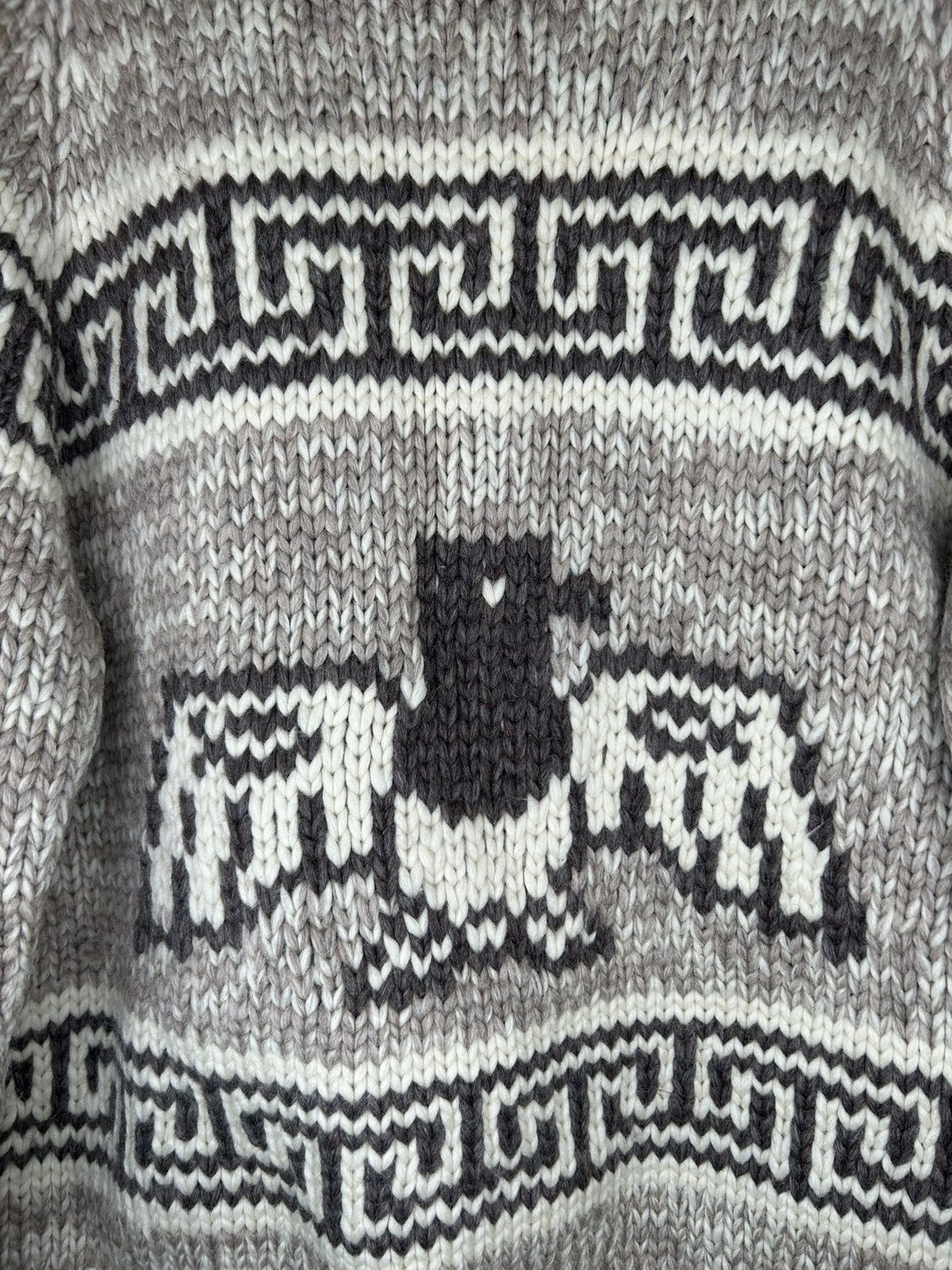 Vintage Vintage 60s Cowichan Thunderbird Hand Knit Wool Zip Up Size US L / EU 52-54 / 3 - 10 Thumbnail
