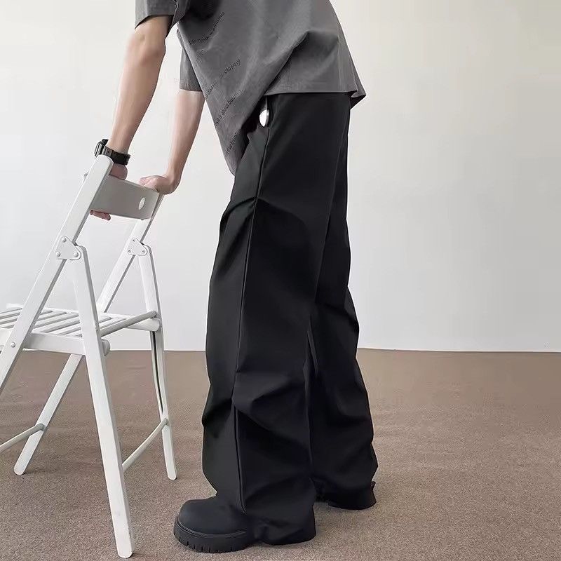 Japanese Brand Trendy Black Loose Fit Trousers - Casual Streetwear Size US 32 / EU 48 - 9 Thumbnail