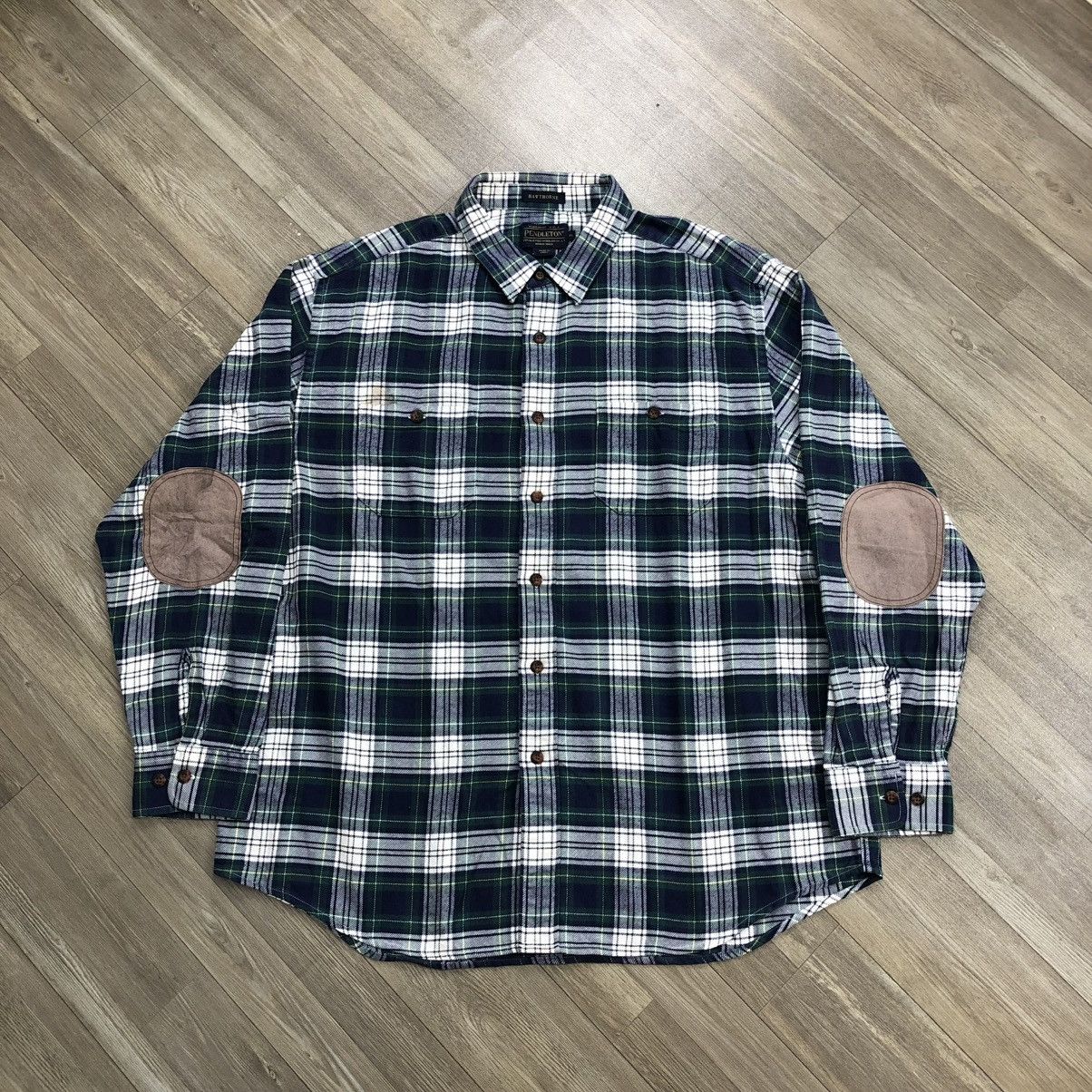 Flannel × Pendleton Vintage Pendleton “Hawthorne” Flannel Shirt – Elbow Patch Size US XL / EU 56 / 4 - 1 Thumbnail