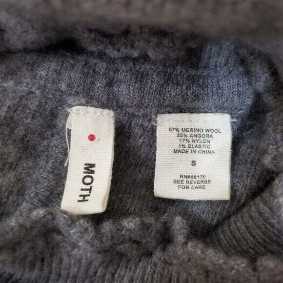 Anthropologie Moth SMALL Gray Jay Wool Sweater Dress Bows Anthropologie Me Size S / US 4 / IT 40 - 4 Thumbnail
