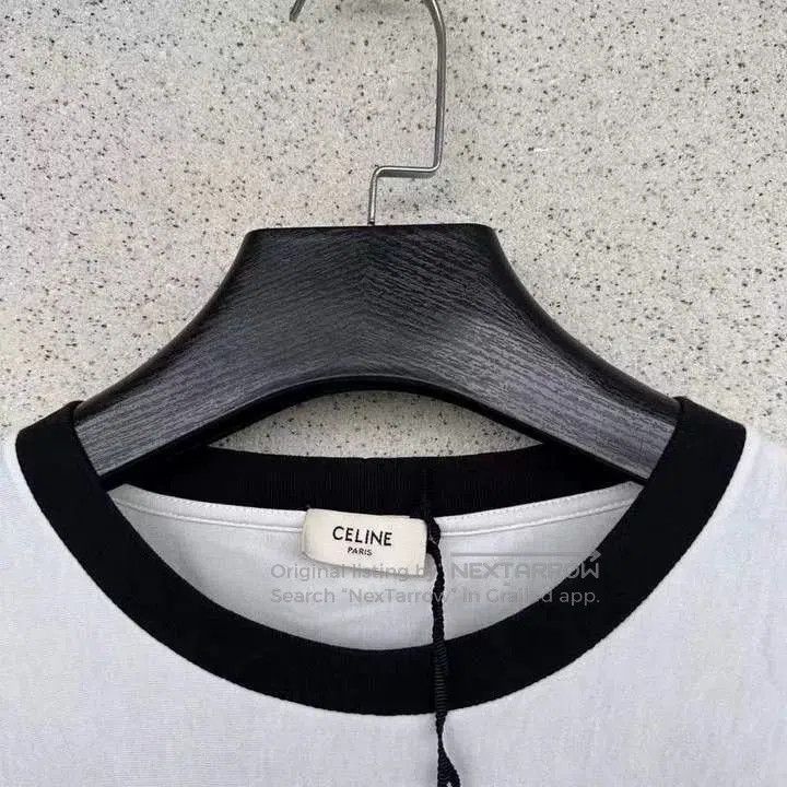 Japanese Brand Celine Patchwork Rivet Short-Sleeve Top. Size M / US 6-8 / IT 42-44 - 2 Thumbnail