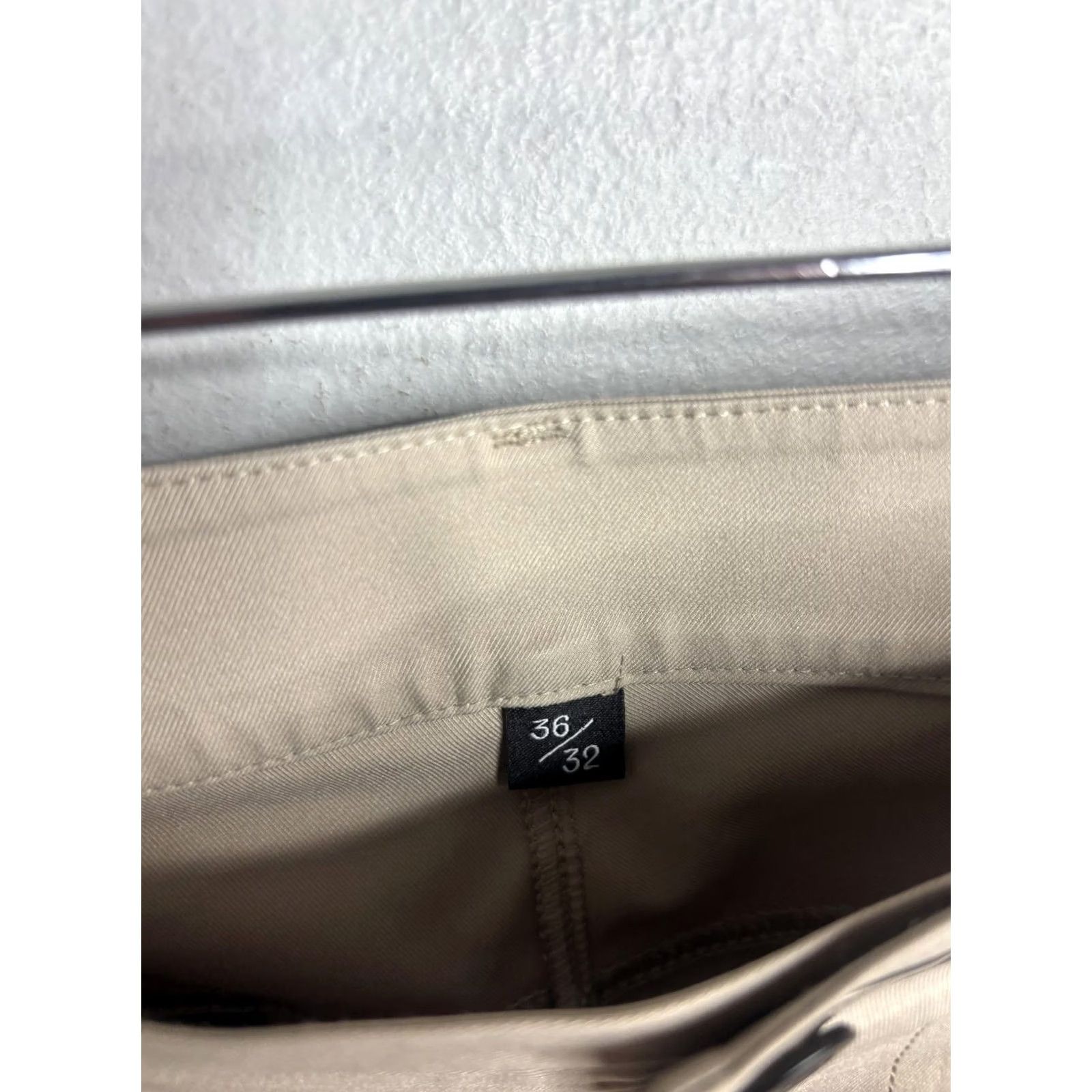 Vintage Public Rec Pants Mens 36x32 Beige Chino 5 Pocket Casual Golf Travel Flat Front Size US 36 / EU 52 - 3 Thumbnail