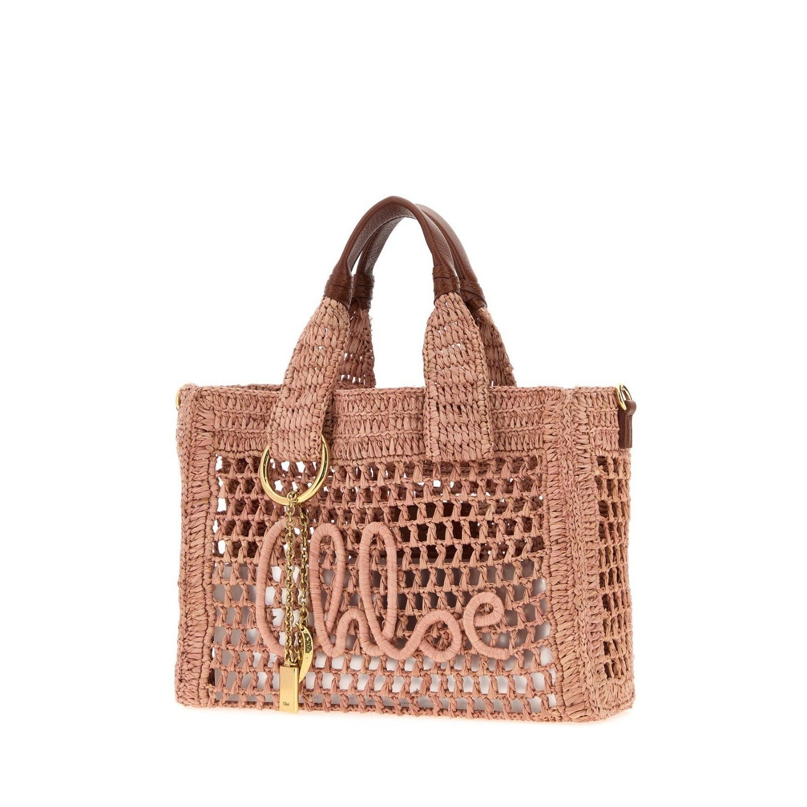 Chloe Chloe Summer Banana Summery Beige Raffia Crochet Tote Bag Ne Size ONE SIZE - 2 Thumbnail