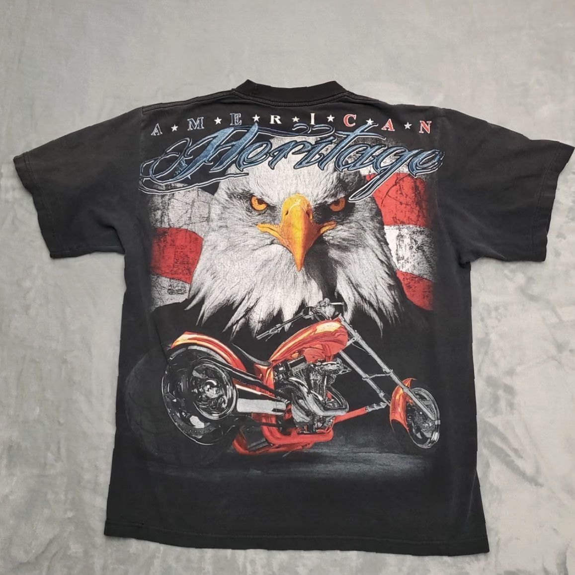 Vintage VINTAGE Motorcycle Shirt Men XL Black Crew Neck Jersey Graphic Print Retro Y2K TEE Size US XL / EU 56 / 4 - 6 Thumbnail