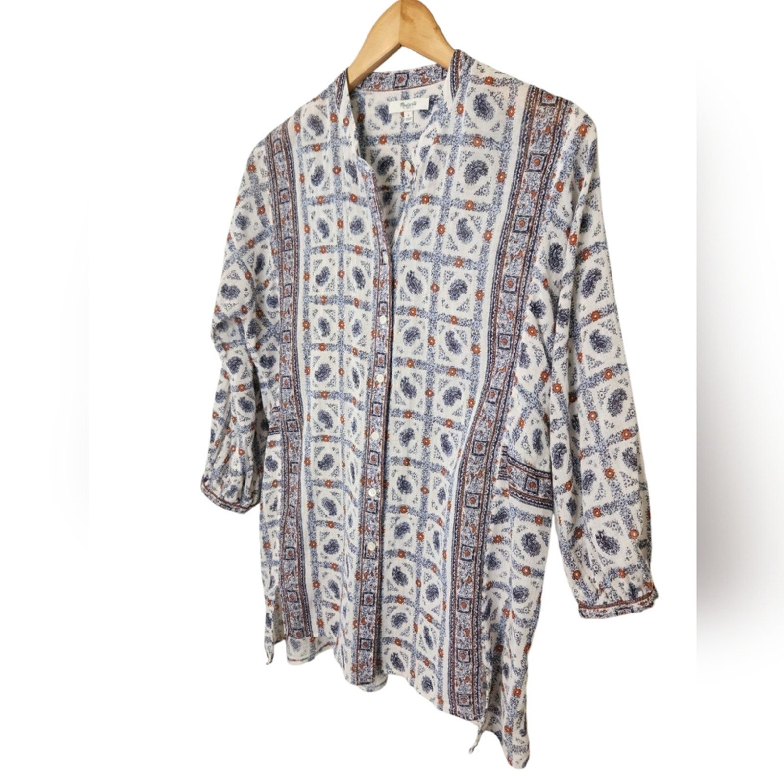 Madewell Madewell Picnic Paisley Boho print tunic top Small Size S / US 4 / IT 40 - 3 Thumbnail