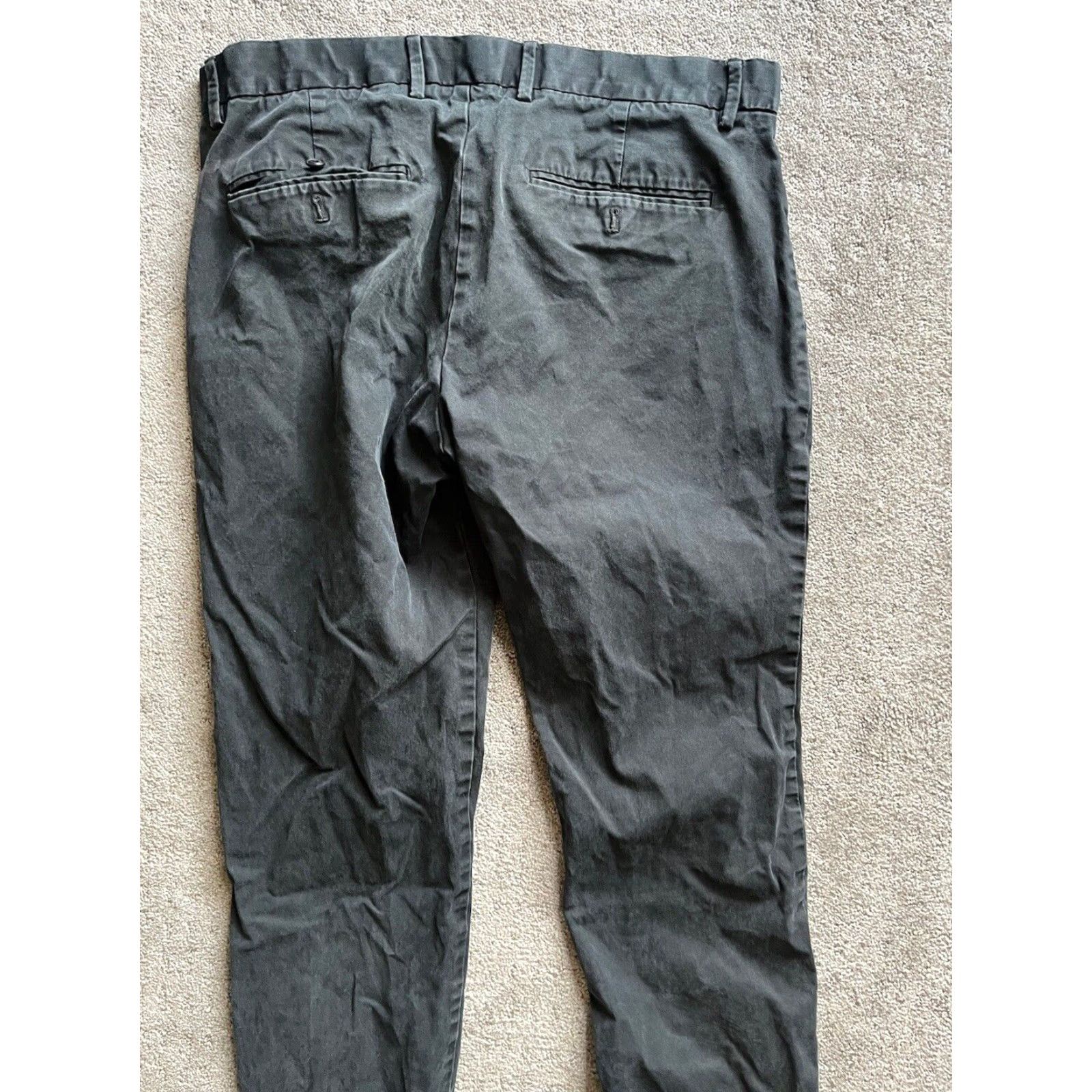 Gap Gap Men’s Chino Pants Size 34x34 Slim Fit Black Casual Cotton Skinny Flat Front Size US 34 / EU 50 - 4 Thumbnail
