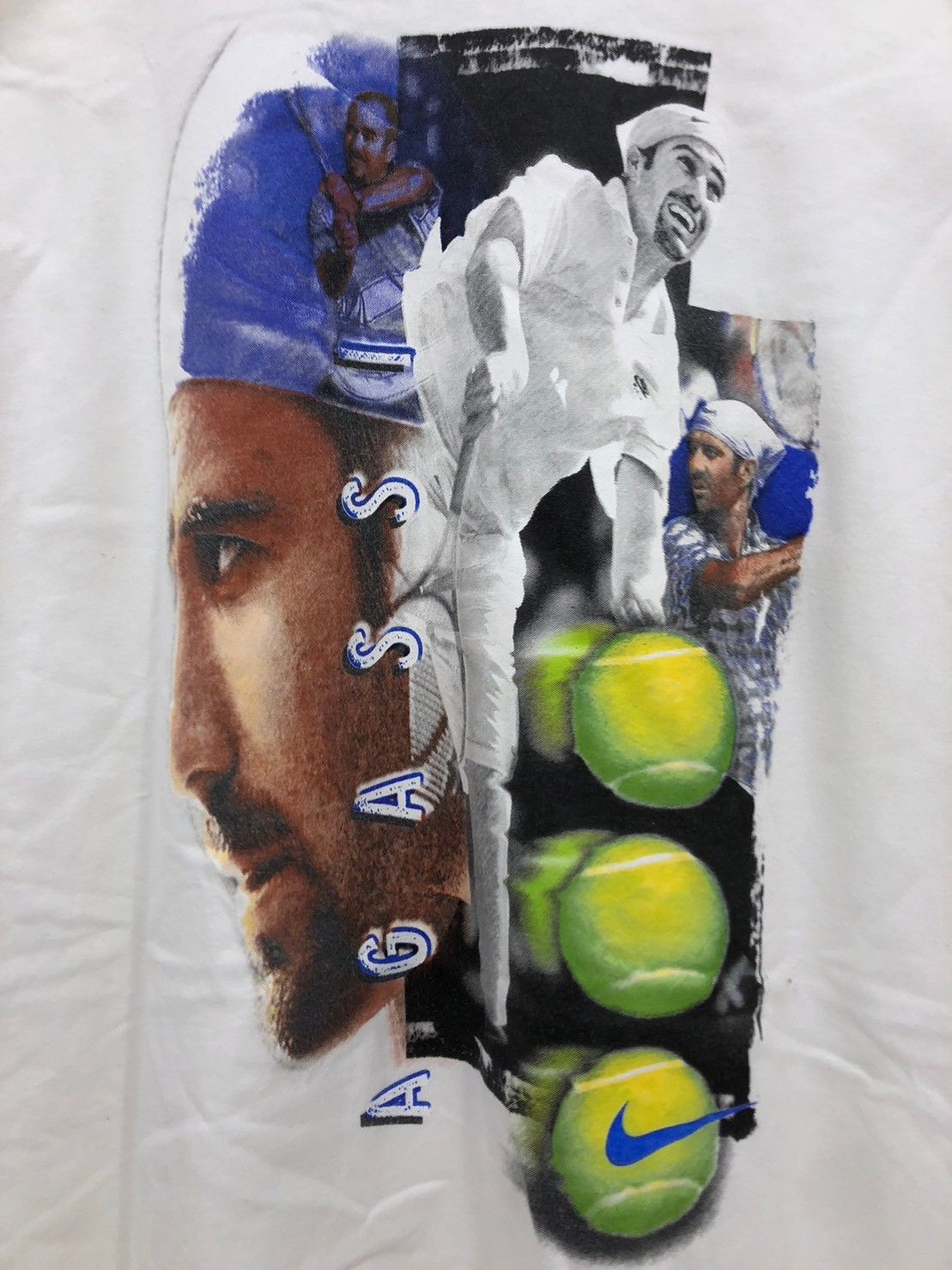 Nike × Vintage Vintage 90's Nike Andre Agassi shirt Grey tag label wts01 Size US L / EU 52-54 / 3 - 6 Thumbnail