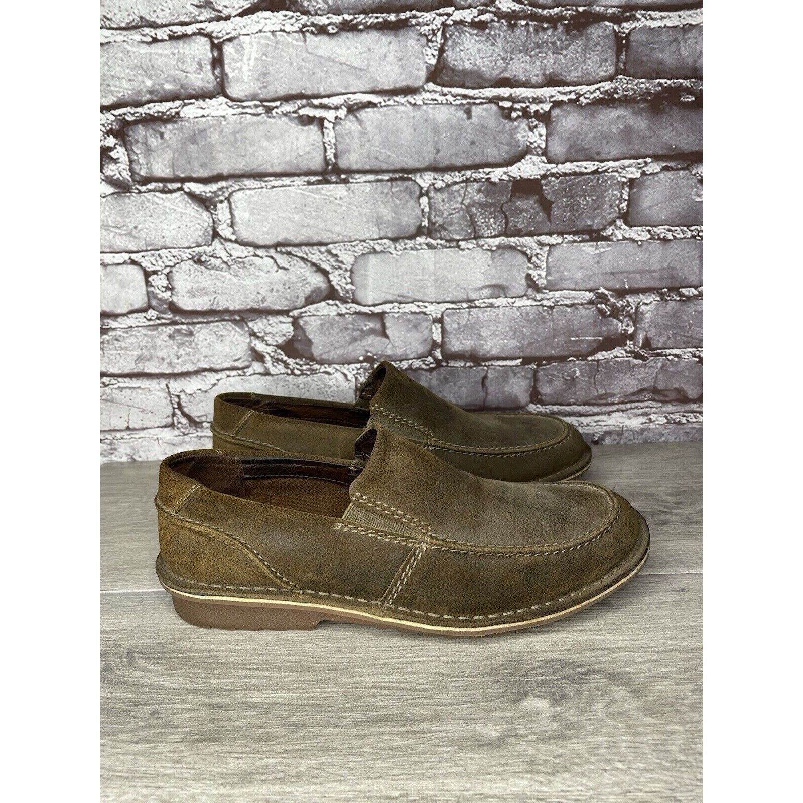 Clarks Clarks Est. 1825 Brown Suede Leather Slip On Loafers Shoes M Size US 9.5 / EU 42-43 - 15 Thumbnail