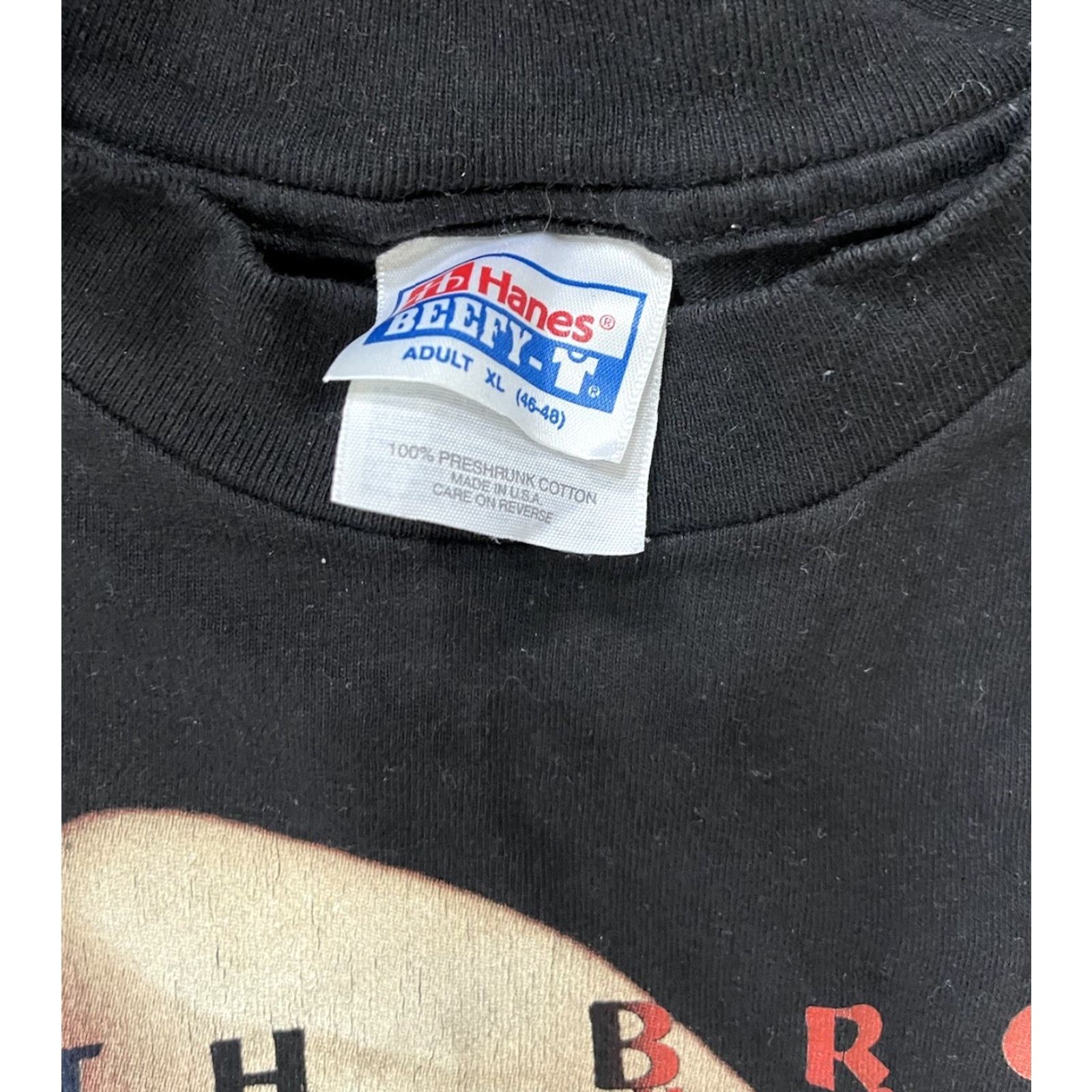 Hanes VINTAGE Garth Brooks Fresh Horses Tour 1996 Mens XL Country T-Shirt Black Big Face Size US XL / EU 56 / 4 - 7 Thumbnail