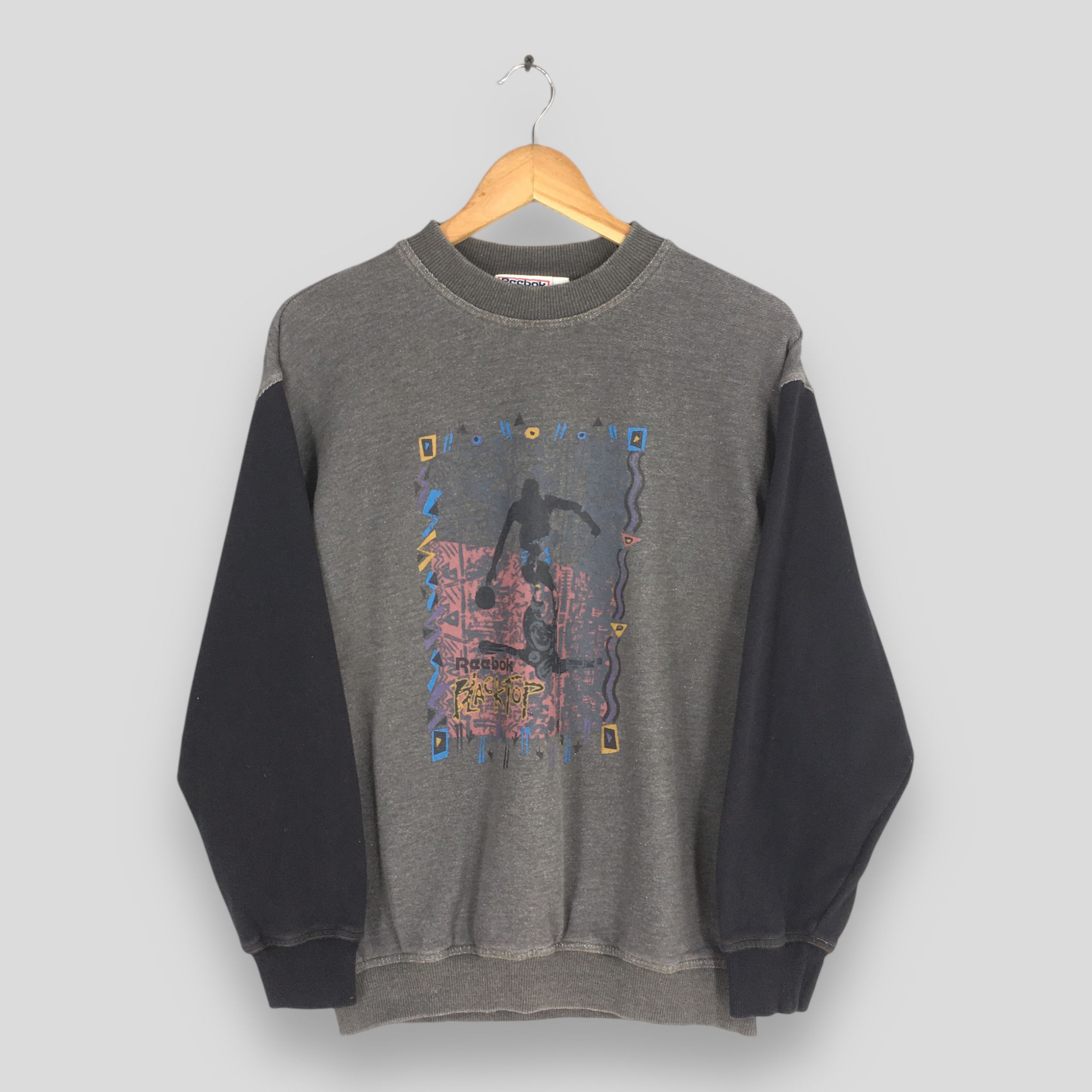 Reebok × Vintage Vintage 90s Reebok Blacktop Sweatshirt Small Size US S / EU 44-46 / 1 - 1 Thumbnail