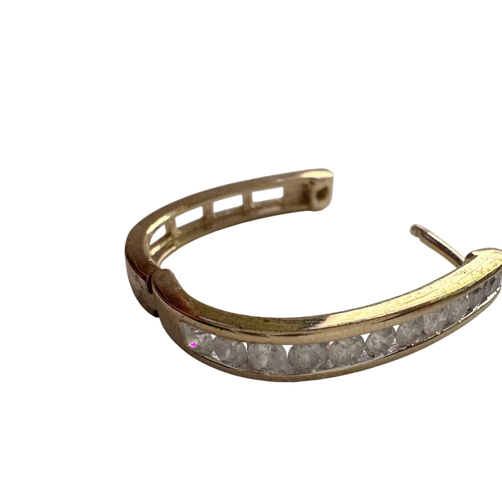 Other 1.00 Carat Natural Diamond Hoop Earrings Gold Plate Sterling Size ONE SIZE - 6 Thumbnail