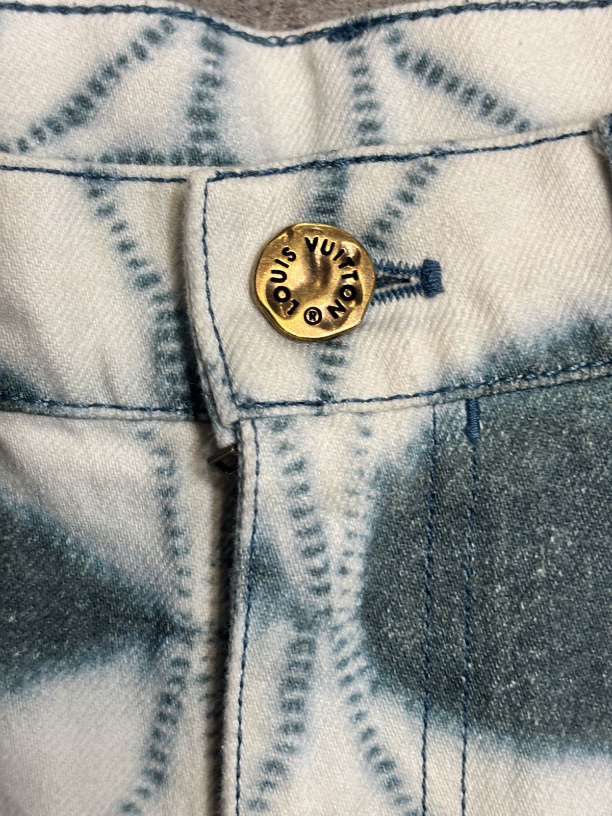 Louis Vuitton LOUIS VUITTON MONOGRAM SHIBORI PRINTED DENIM REGULAR TROUSER Size US 36 / EU 52 - 4 Thumbnail