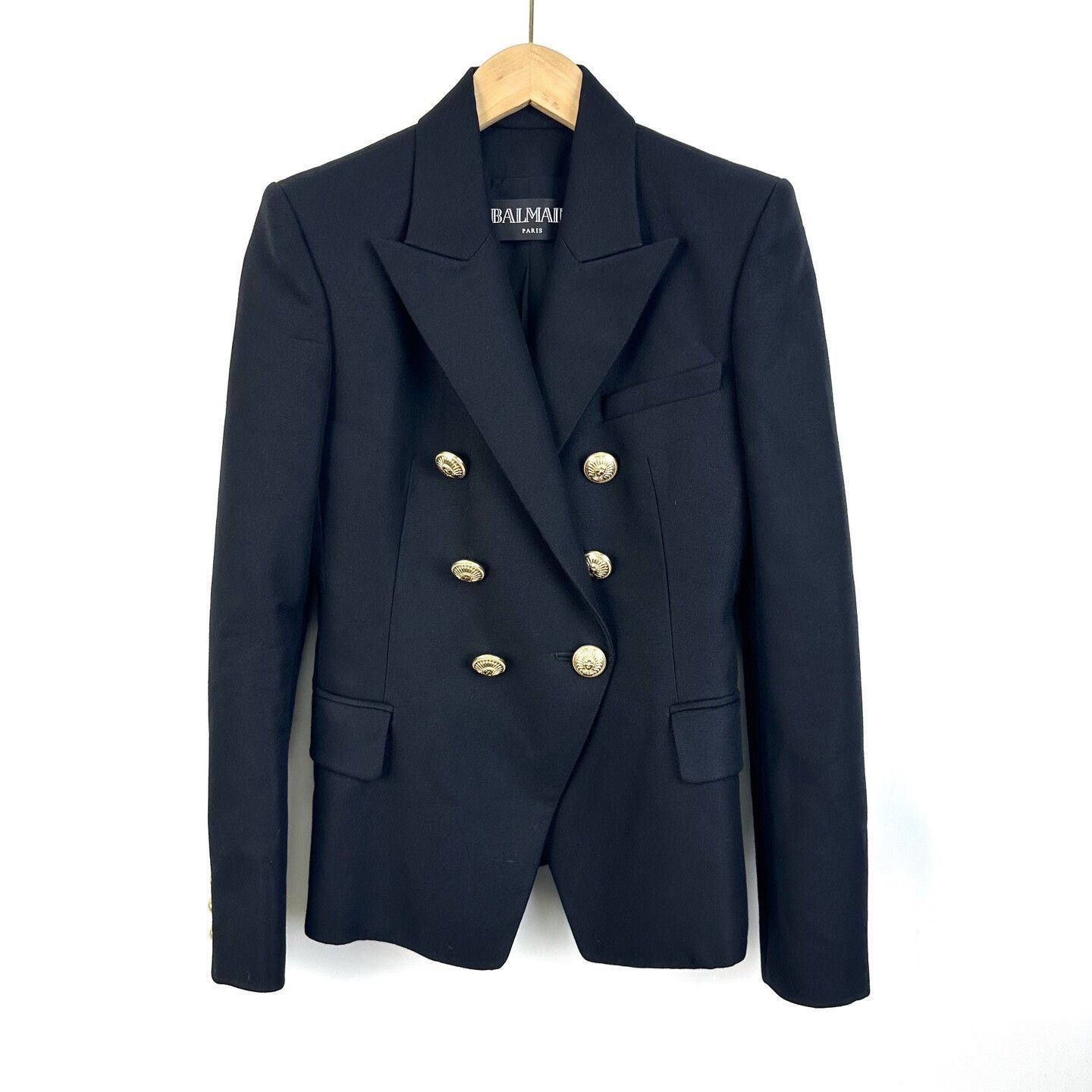 Balmain Balmain Women's Black Double-Breasted Blazer Size S / US 4 / IT 40 - 1 Thumbnail