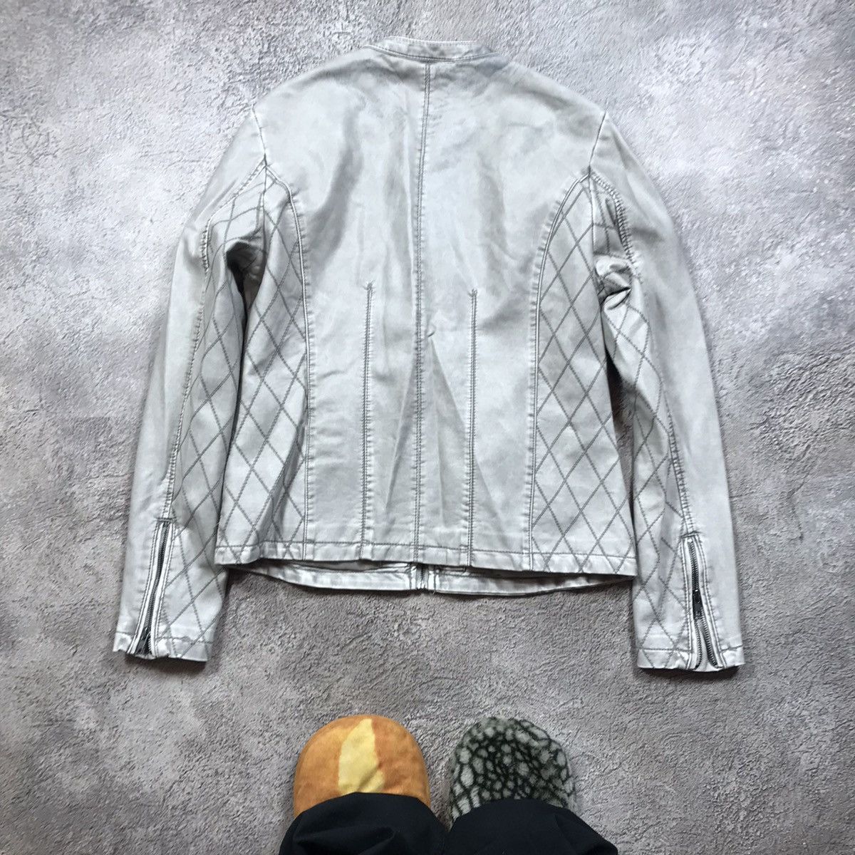 Vintage Vintage 90s Y2K Quilted Moto Jacket Streetwear Cropped M Size M / US 6-8 / IT 42-44 - 6 Thumbnail